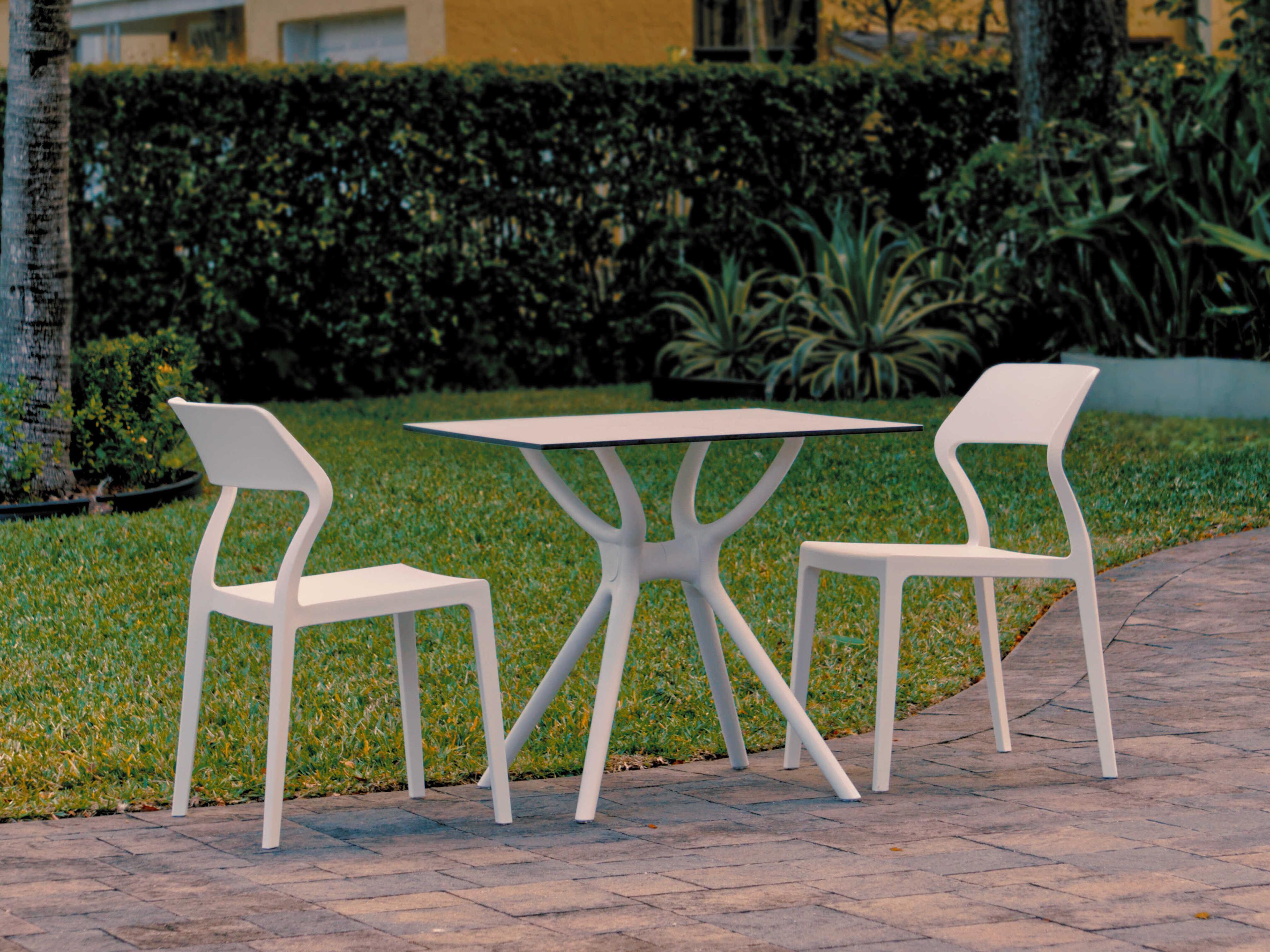 Snow White Polypropylene Dining Set