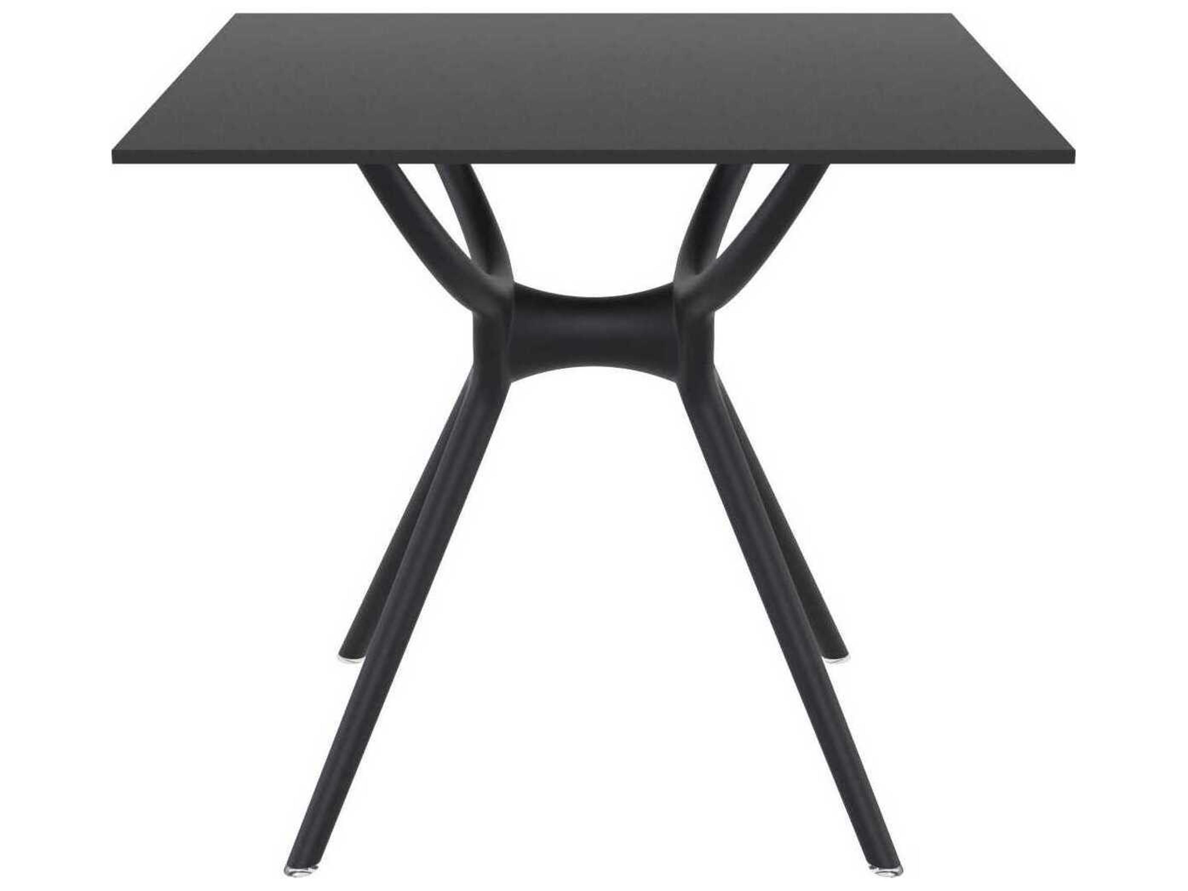 Compamia Air Black Resin Square Dining Table