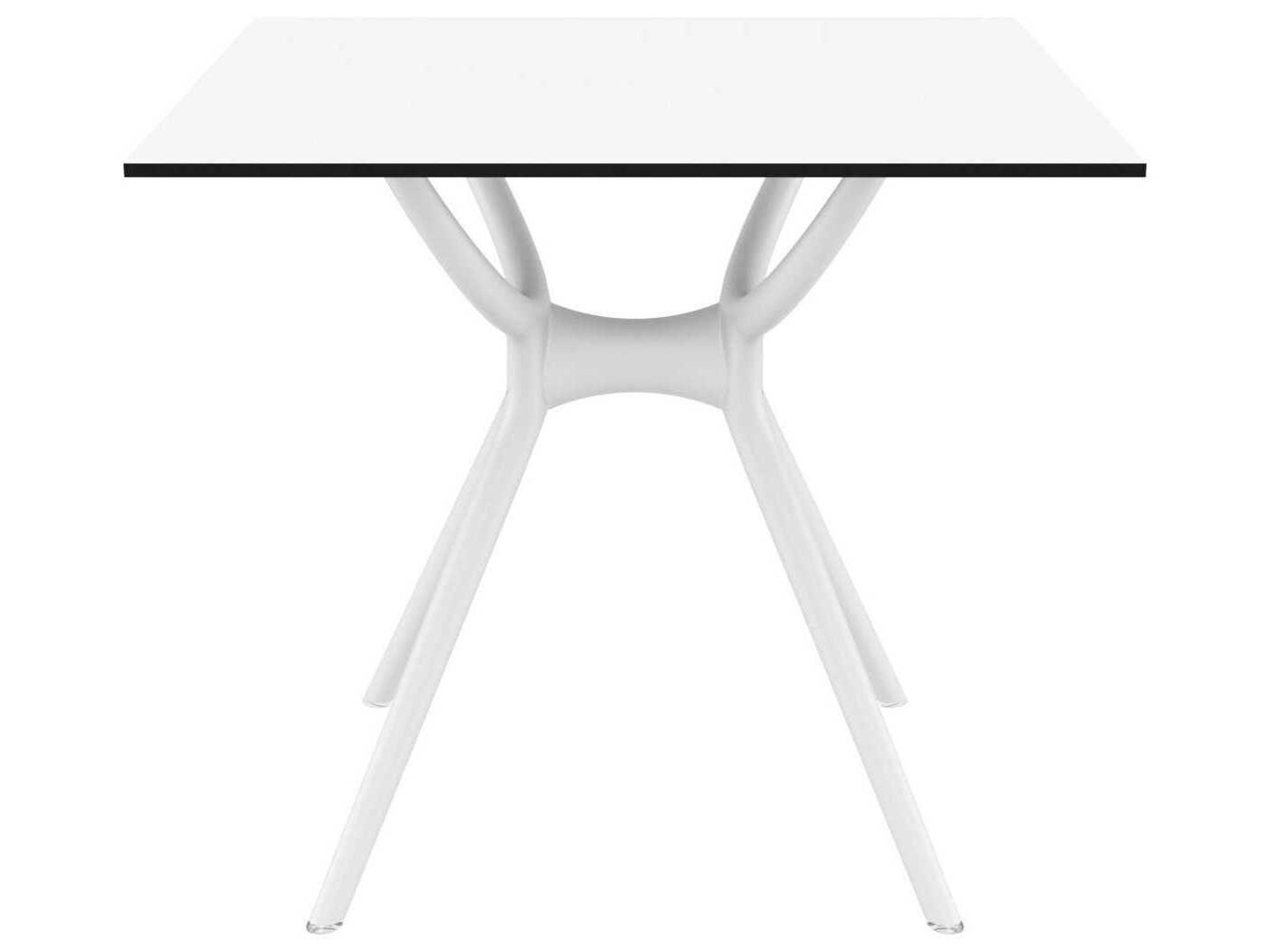 Compamia Air White Resin Square Dining Table