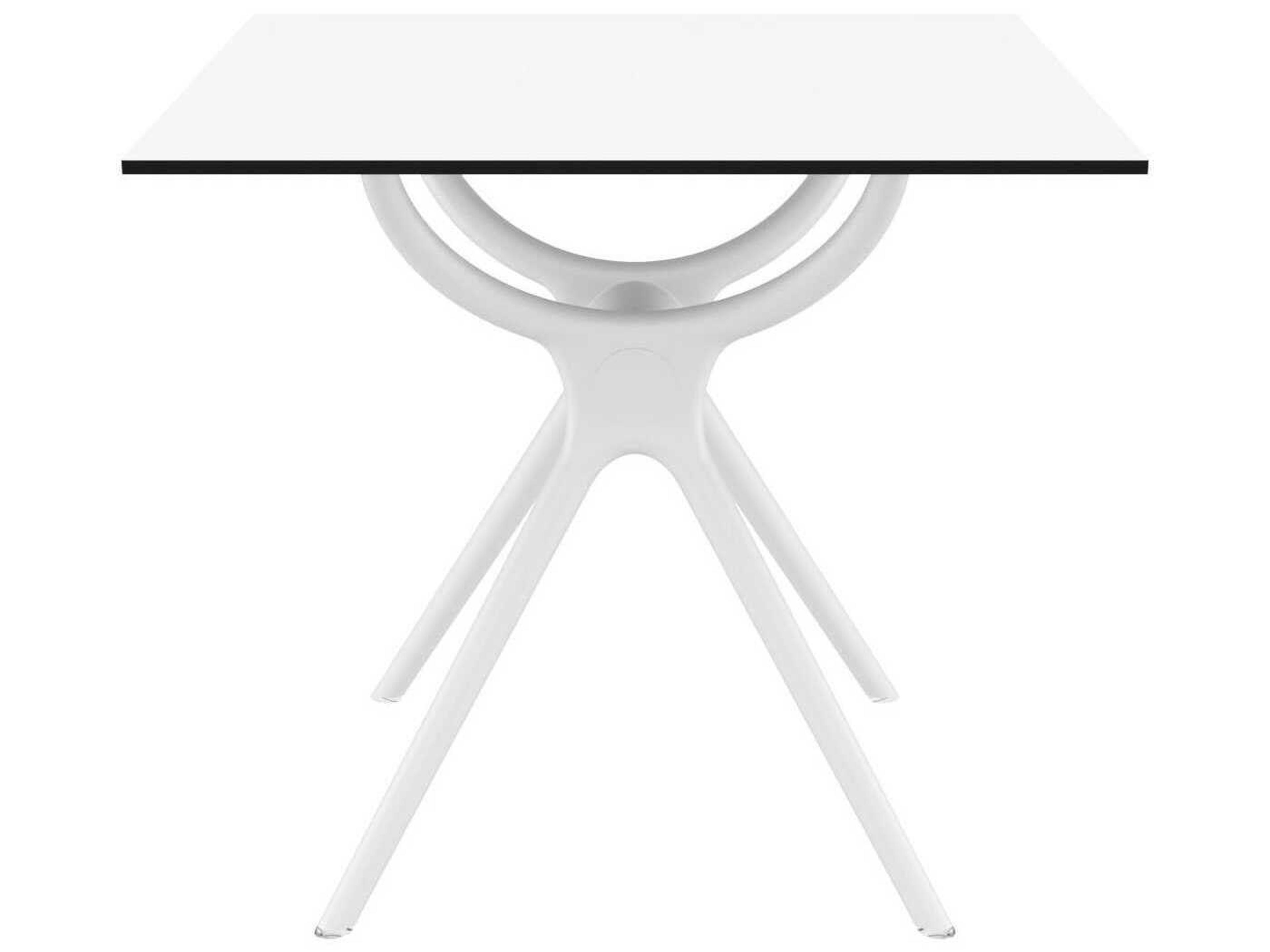 Compamia Air White Resin Square Dining Table
