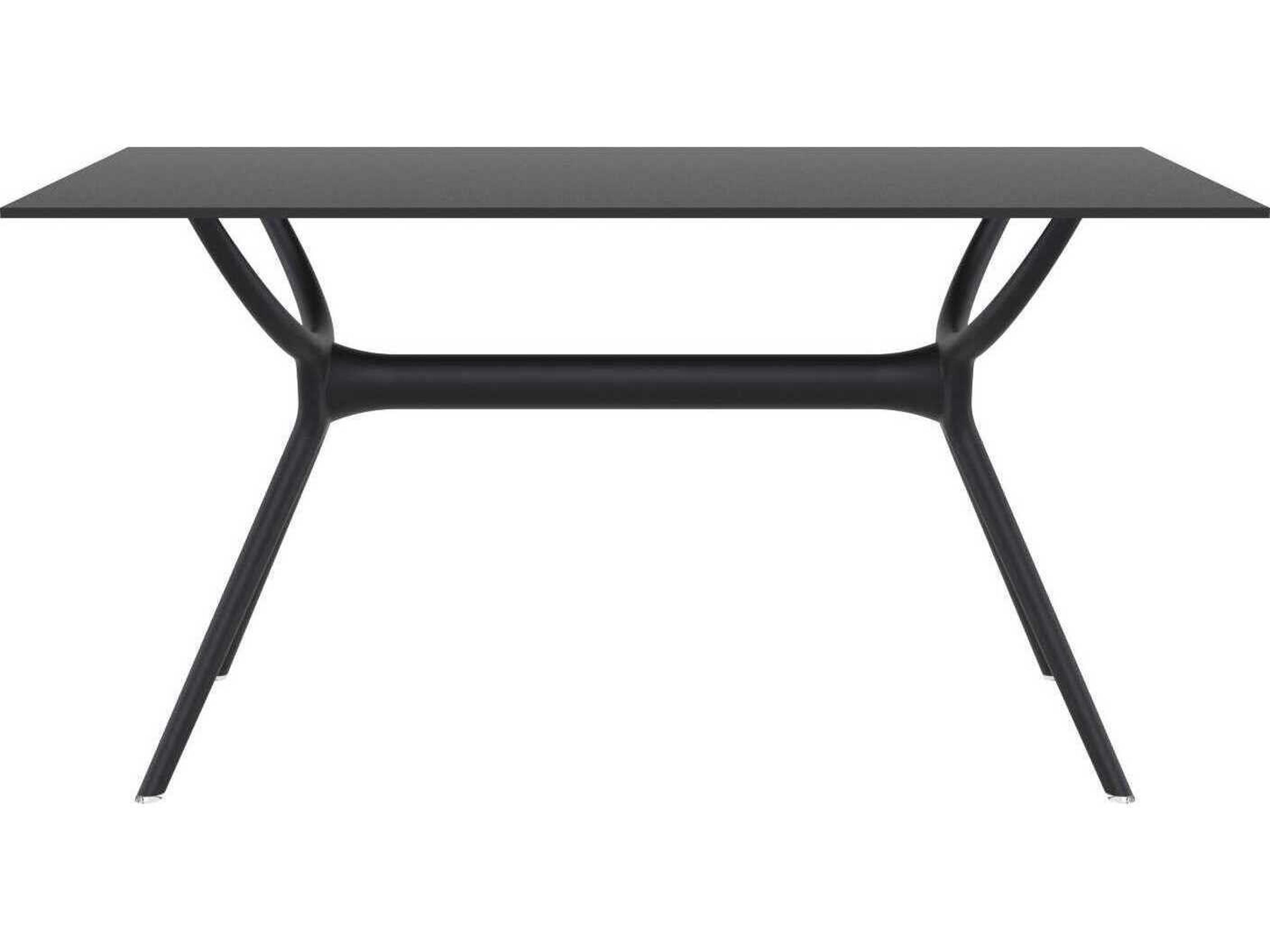 Compamia Air Black Resin Rectangular Dining Table