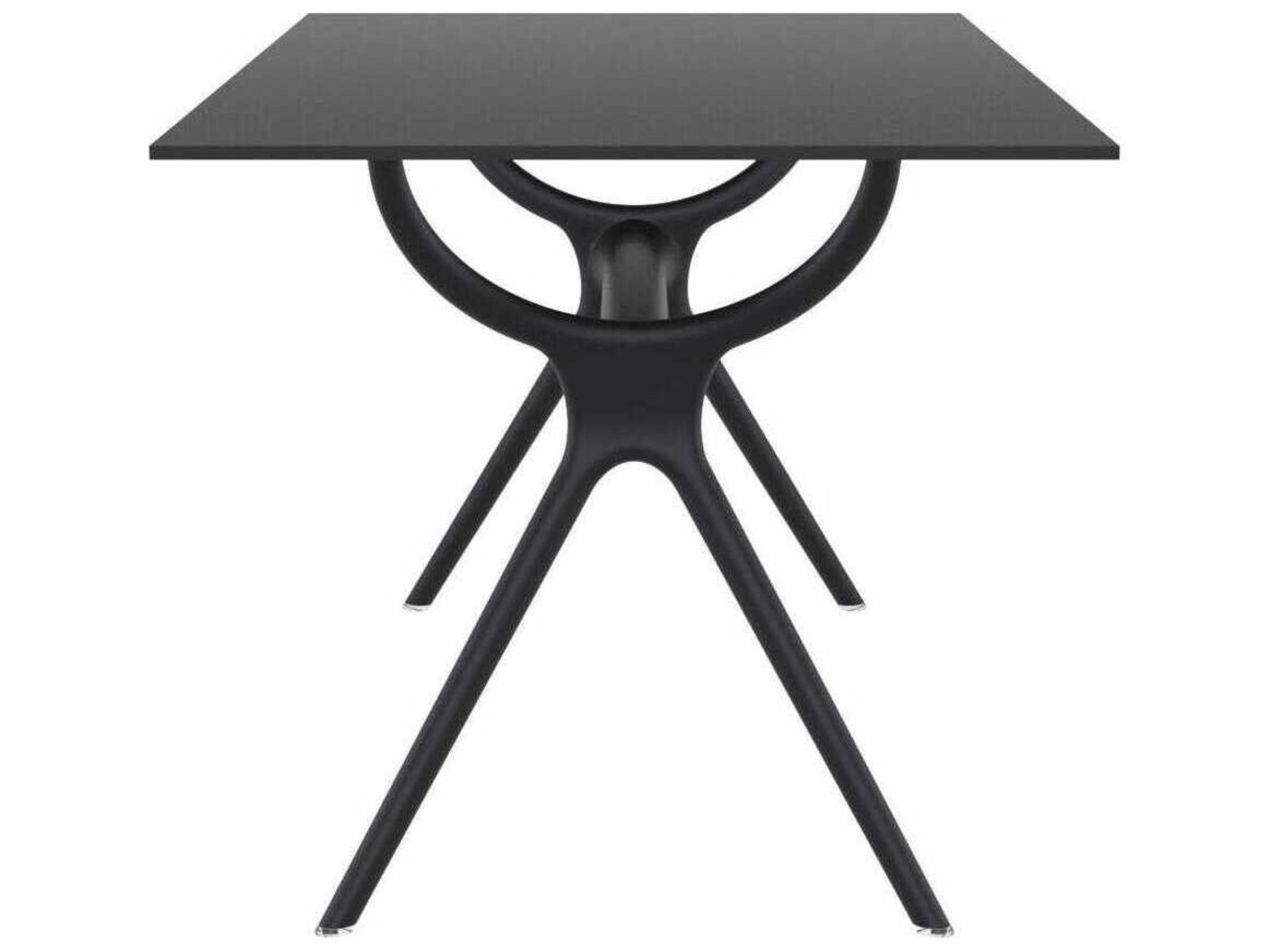 Compamia Air Black Resin Rectangular Dining Table