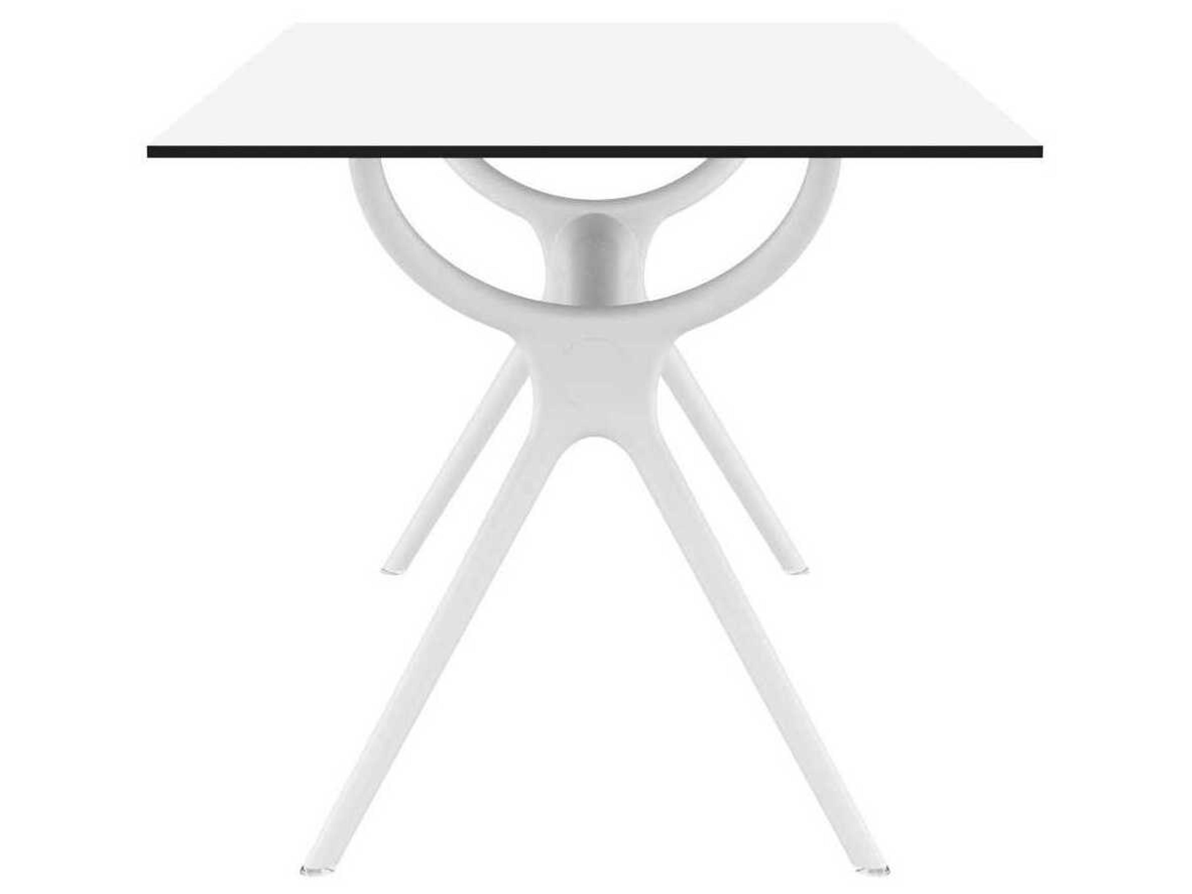 Compamia Air White Resin Rectangular Dining Table