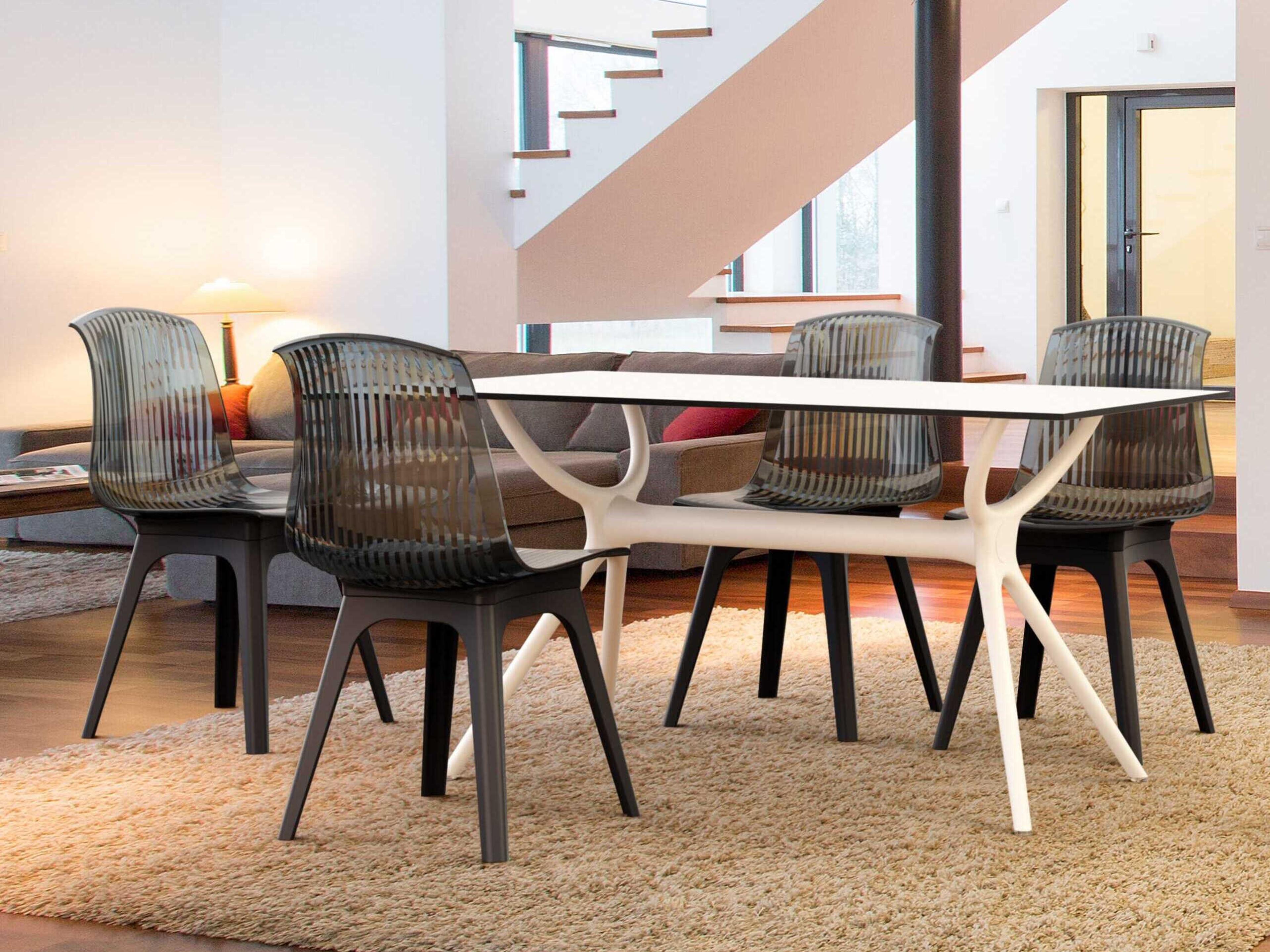 Compamia Air White Resin Rectangular Dining Table