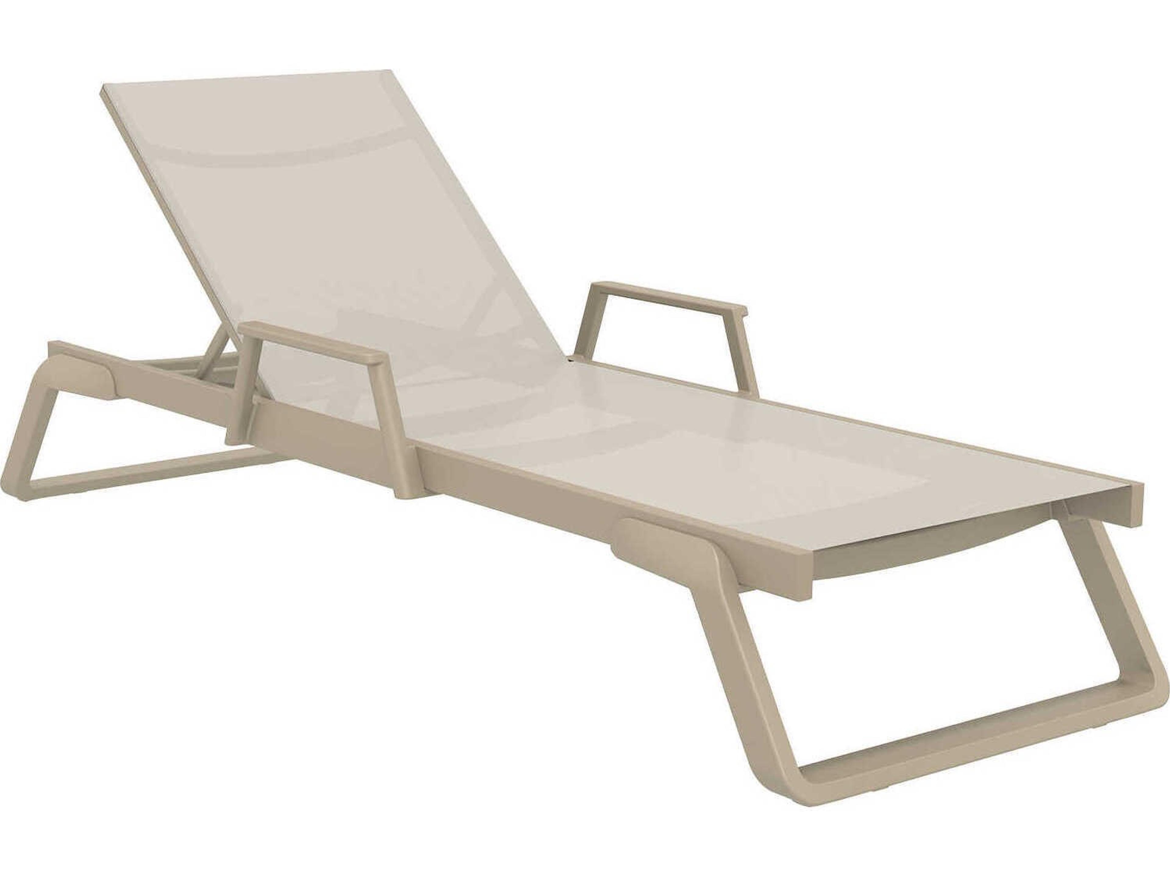 Tropic Taupe Aluminum Sling Chaise Lounge