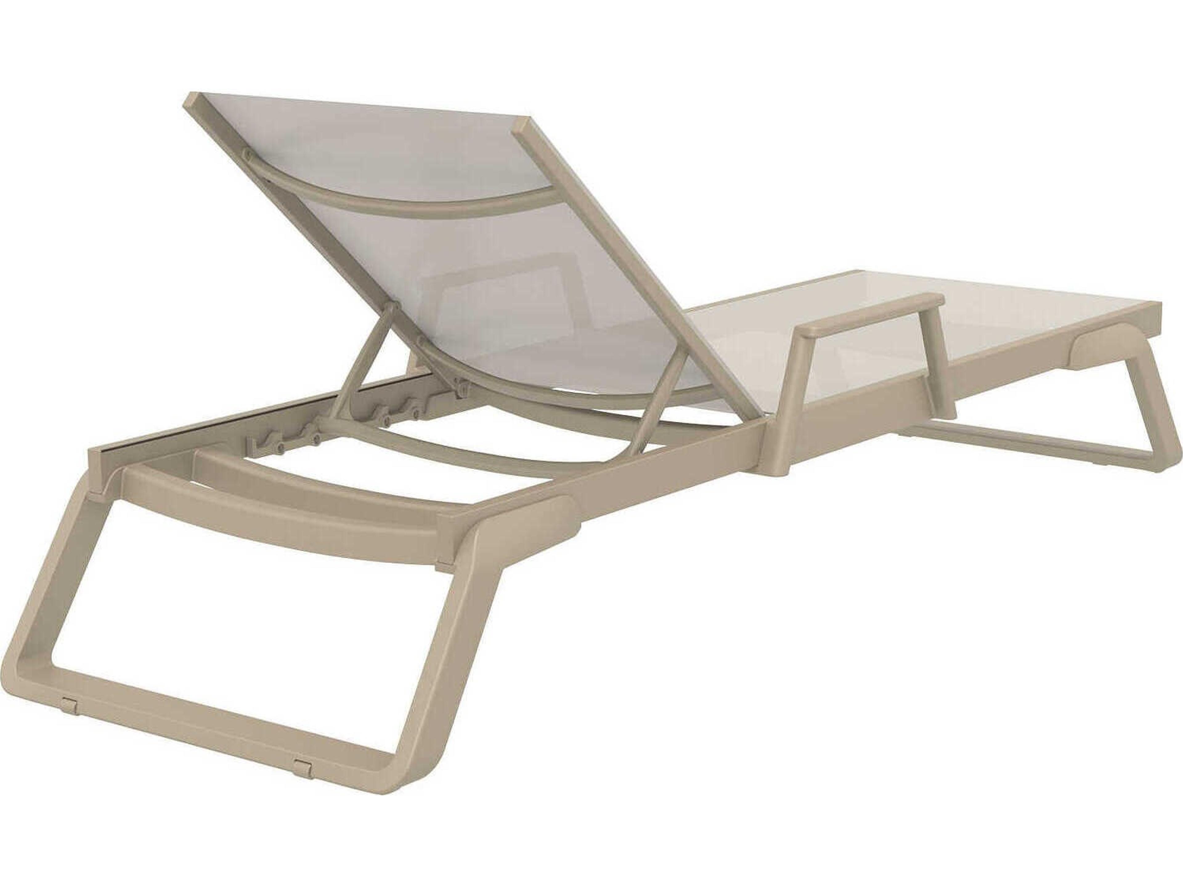 Compamia Tropic Taupe Aluminum Sling Chaise Lounge