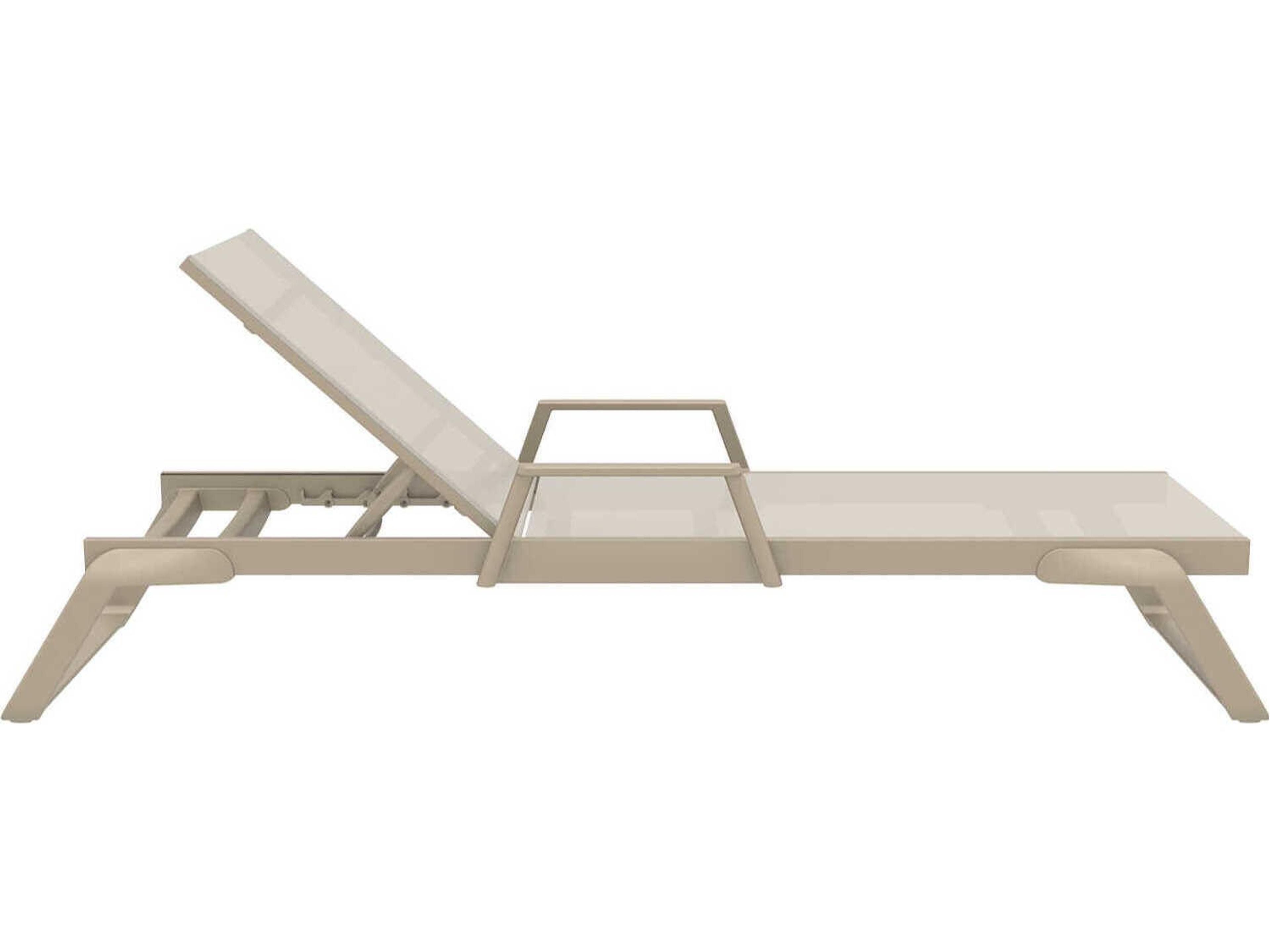 Compamia Tropic Taupe Aluminum Sling Chaise Lounge