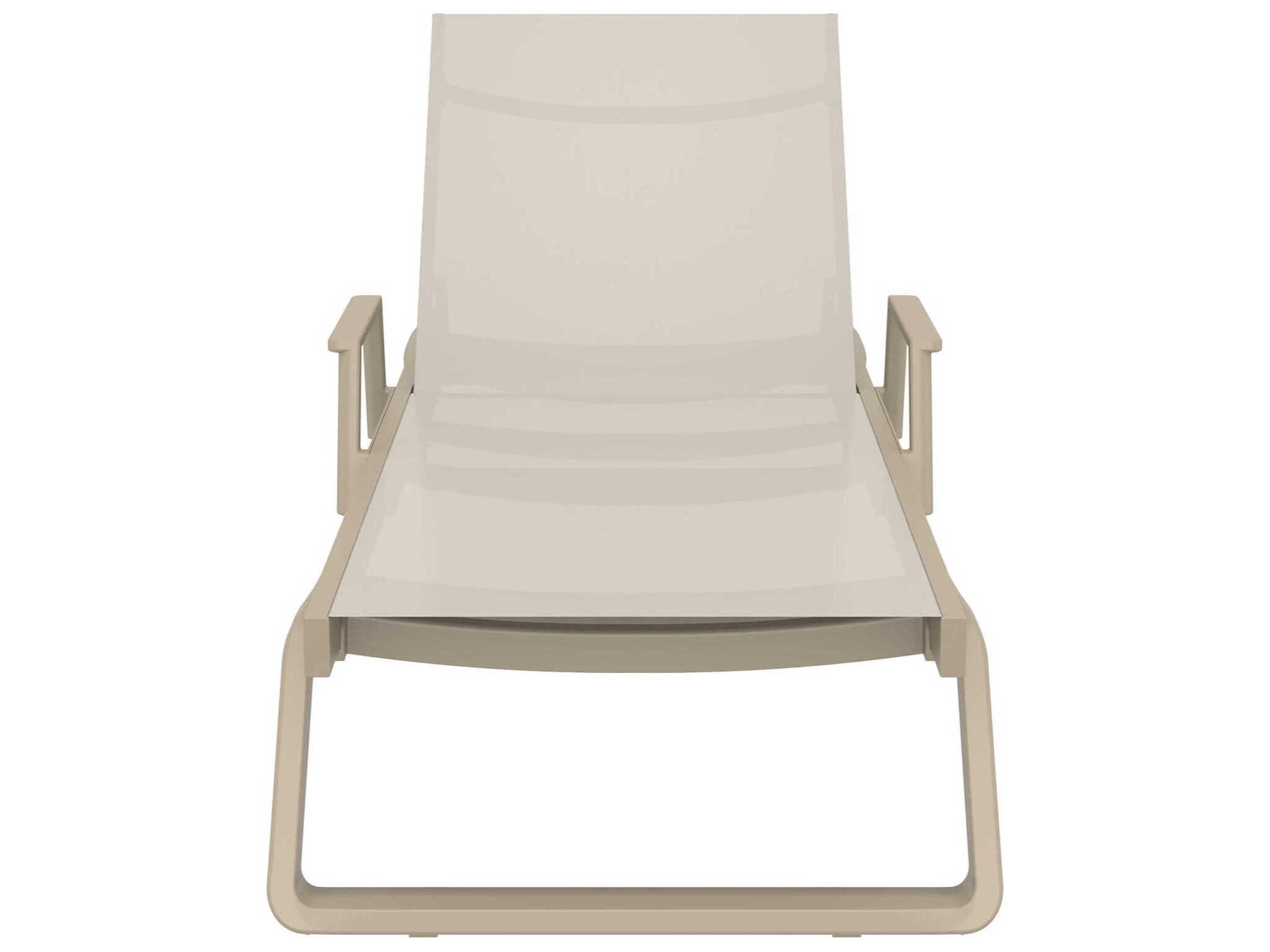 Compamia Tropic Taupe Aluminum Sling Chaise Lounge