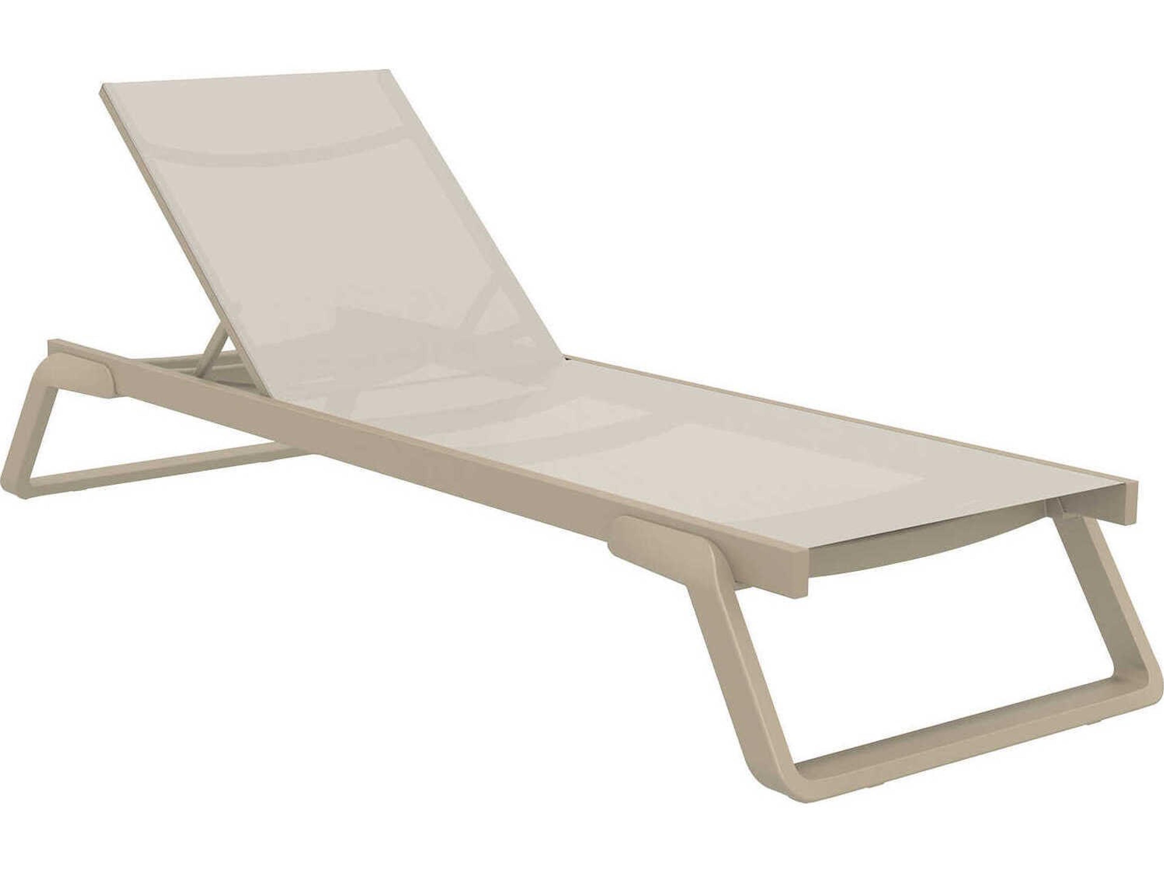 Tropic Taupe Aluminum Sling Chaise Lounge