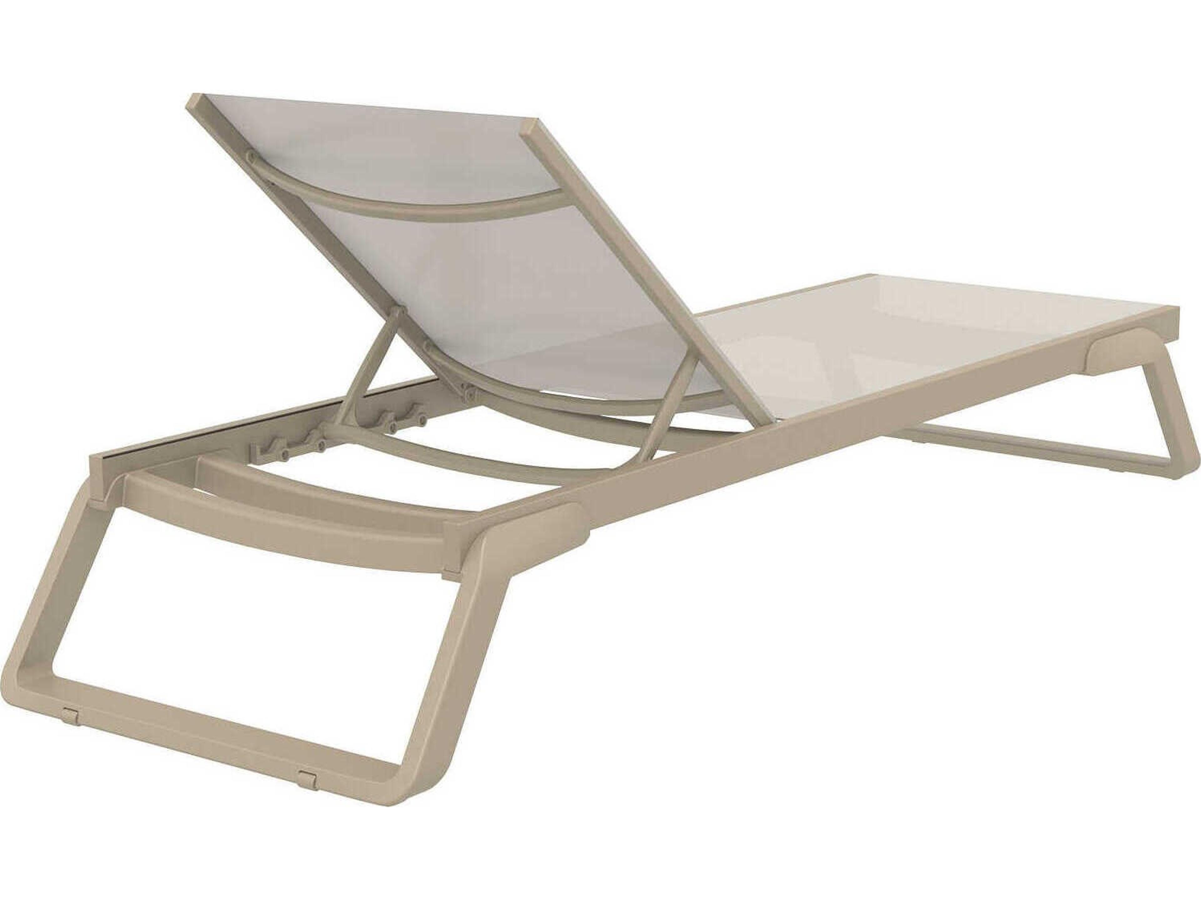 Compamia Tropic Taupe Aluminum Sling Chaise Lounge