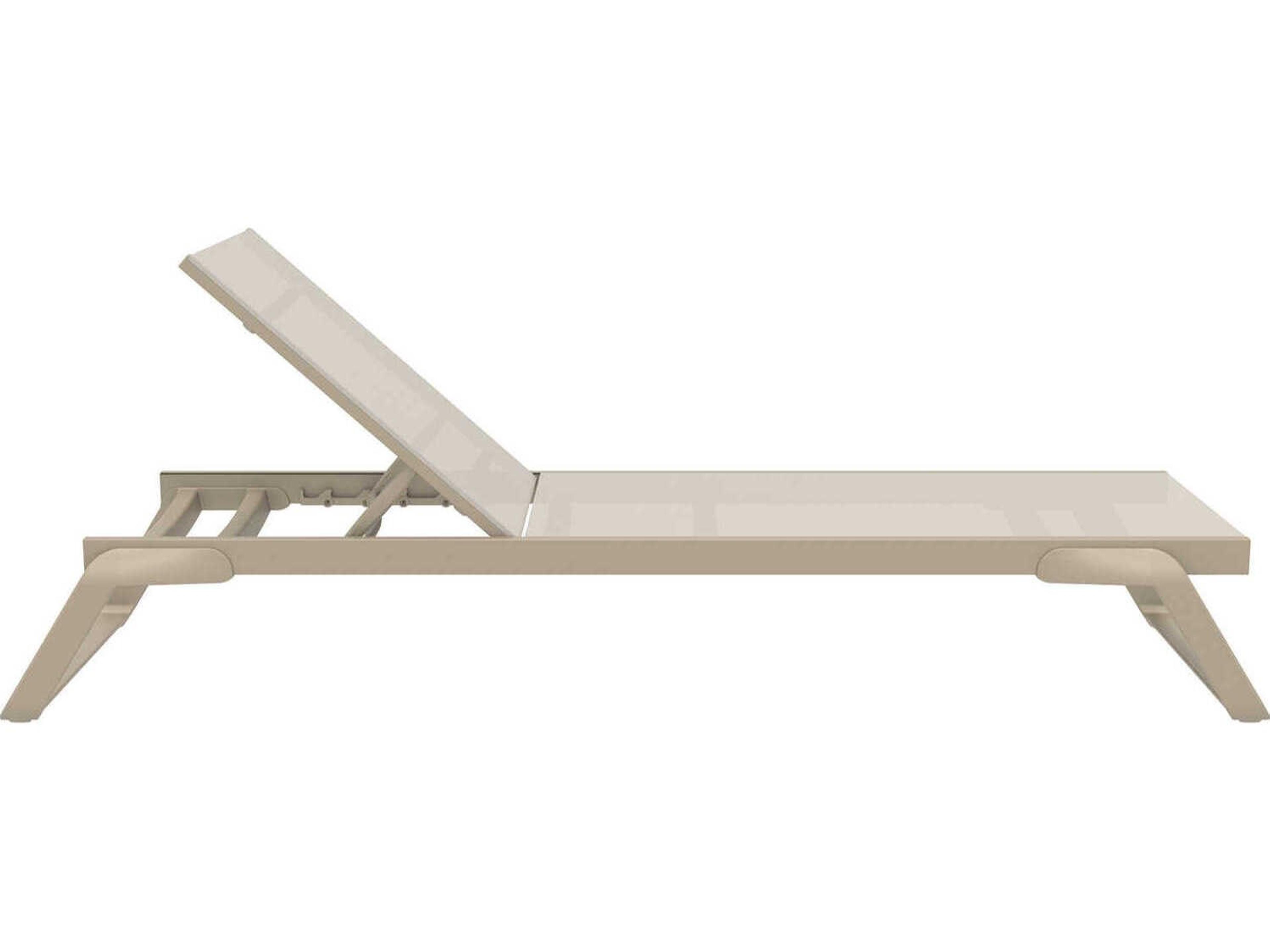 Compamia Tropic Taupe Aluminum Sling Chaise Lounge