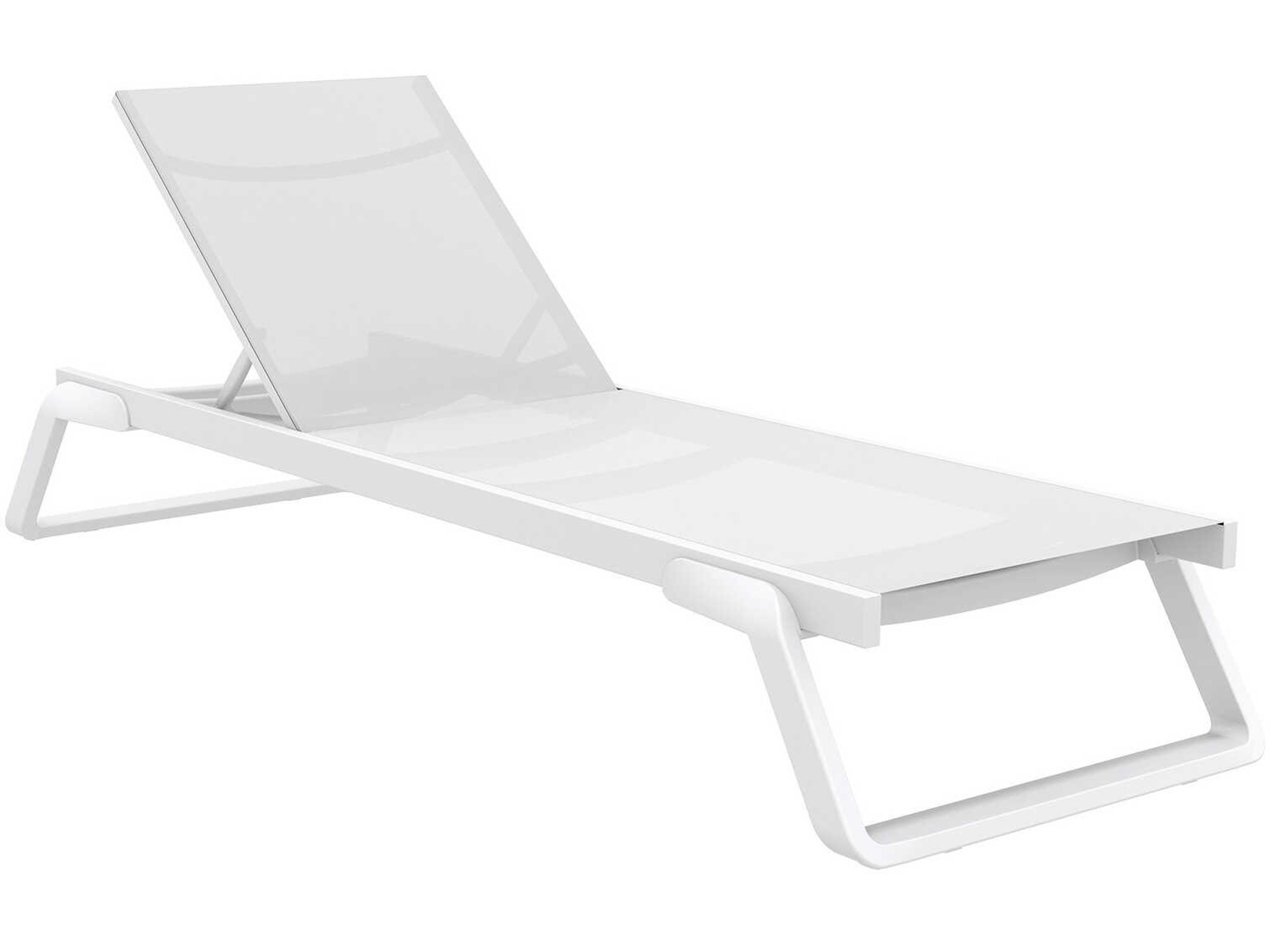 Tropic White Aluminum Sling Chaise Lounge