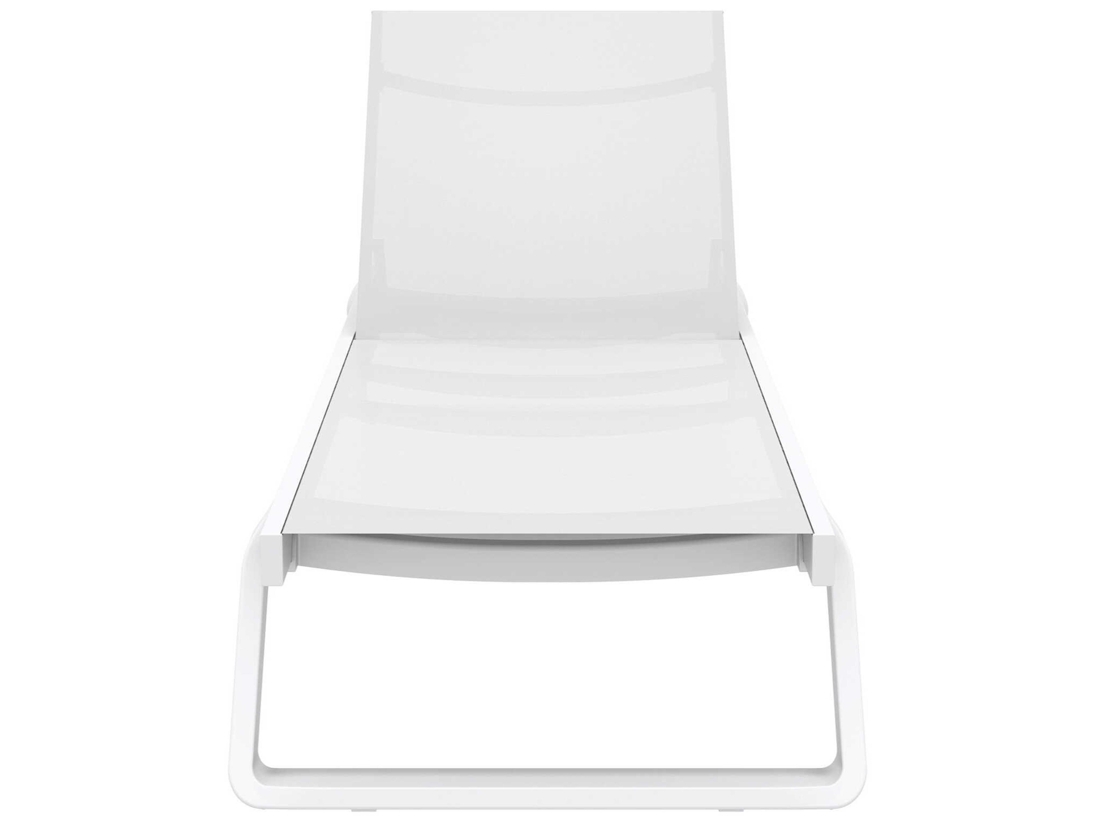 Compamia Tropic White Aluminum Sling Chaise Lounge