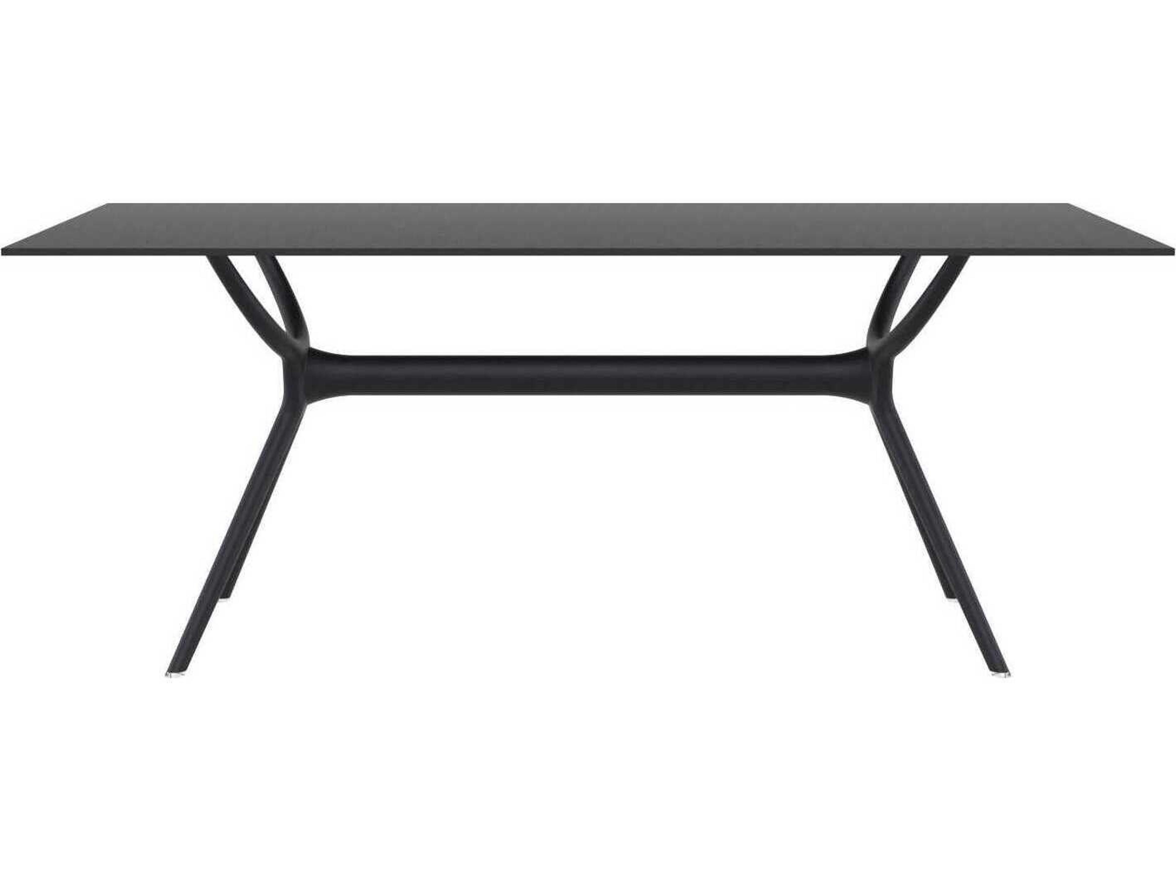 Compamia Air Black Resin Rectangular Dining Table
