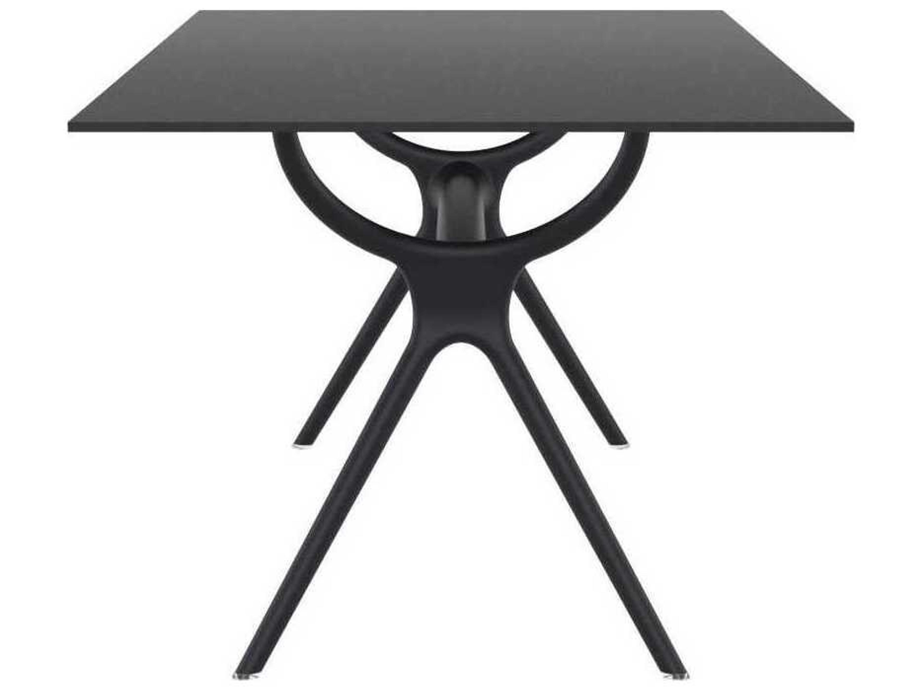 Compamia Air Black Resin Rectangular Dining Table