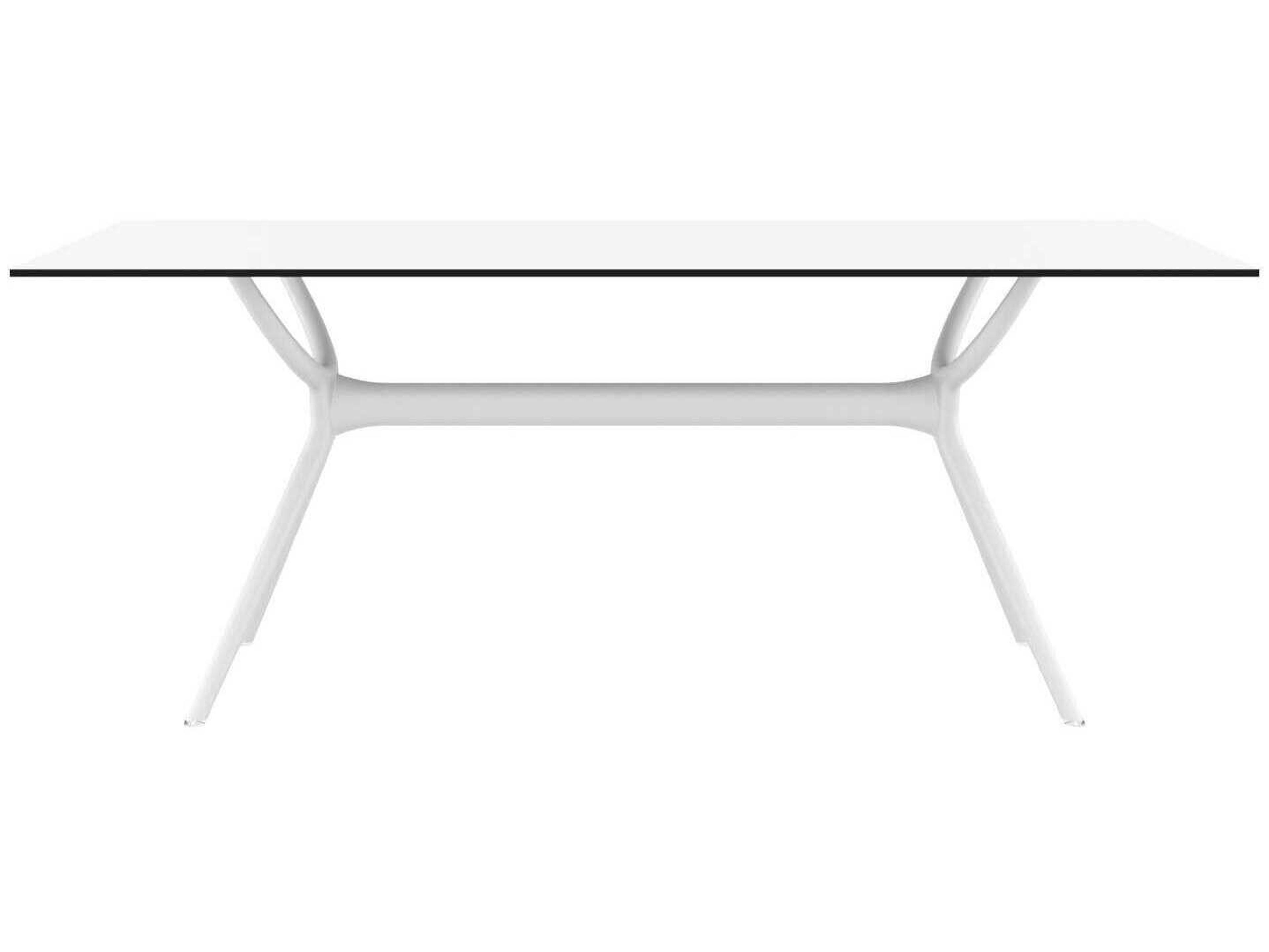 Compamia Air White Resin Rectangular Dining Table