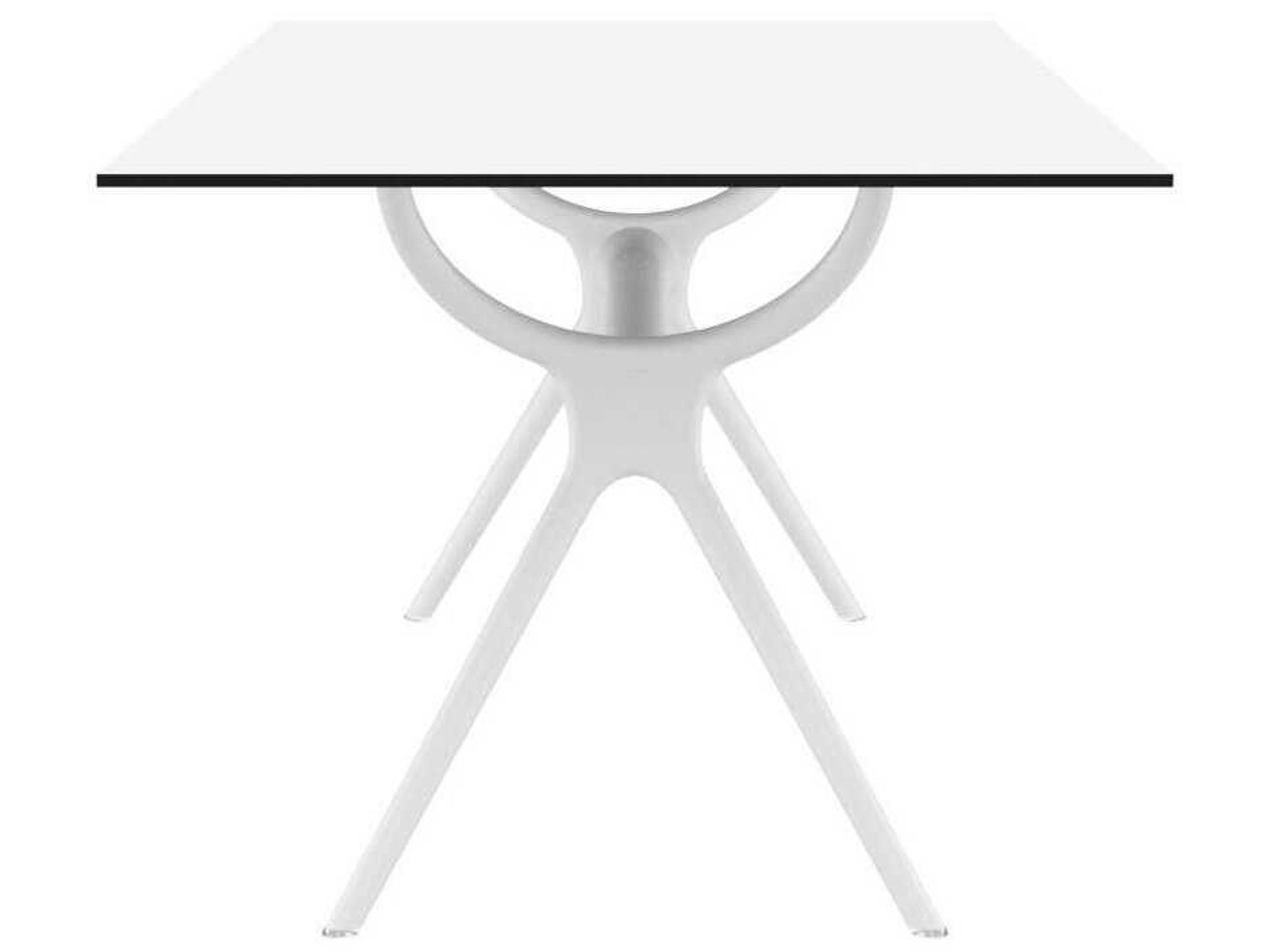 Compamia Air White Resin Rectangular Dining Table