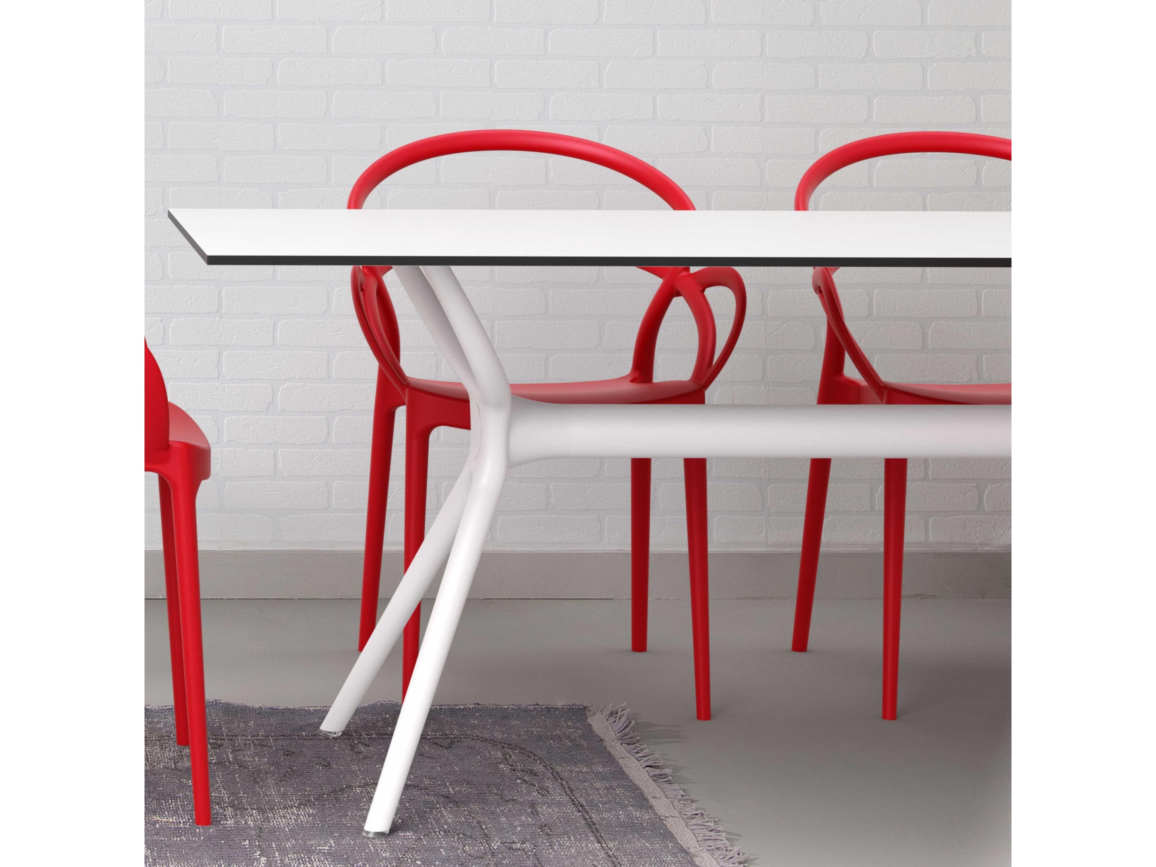 Compamia Air White Resin Rectangular Dining Table