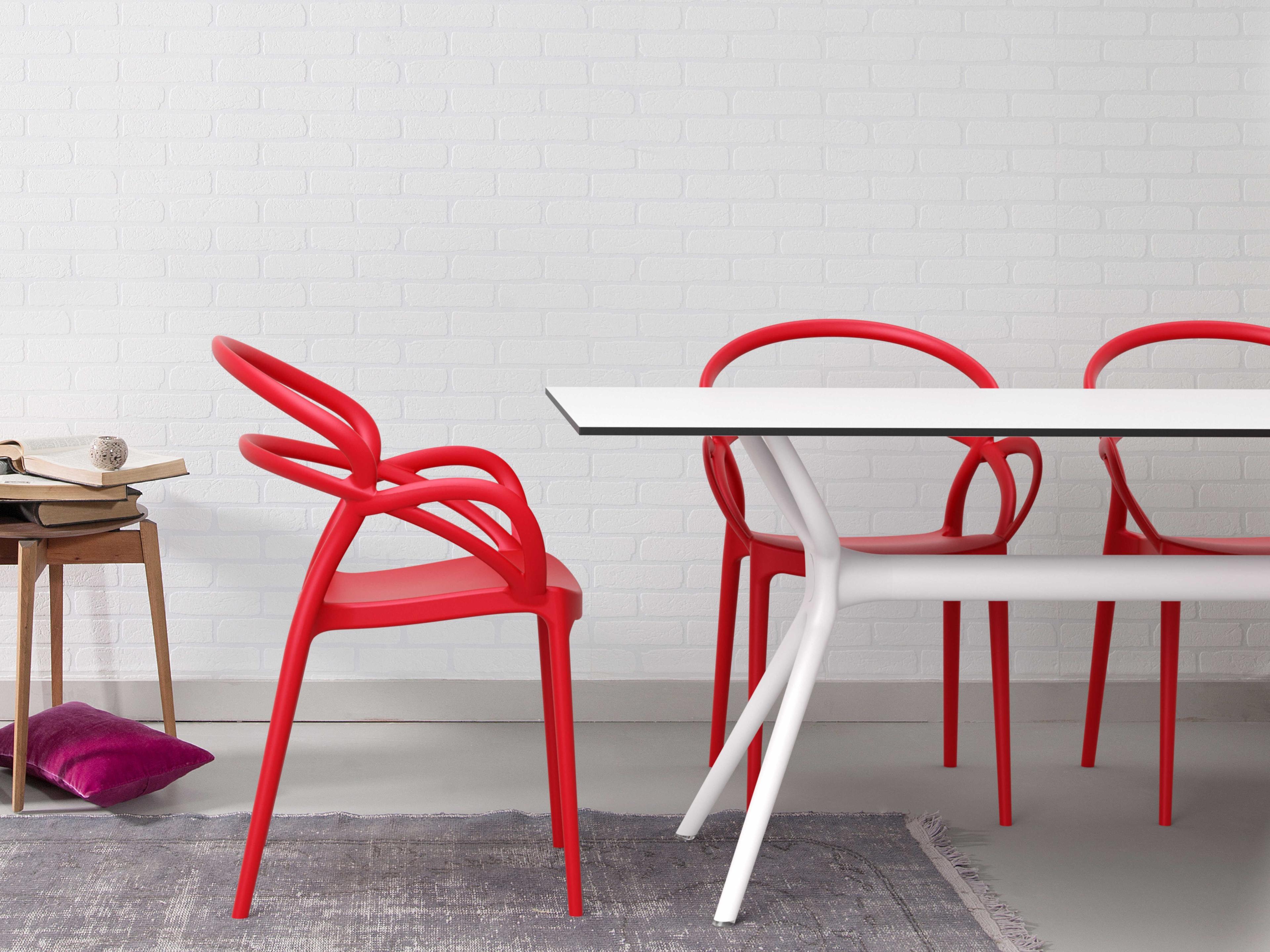 Compamia Air White Resin Rectangular Dining Table