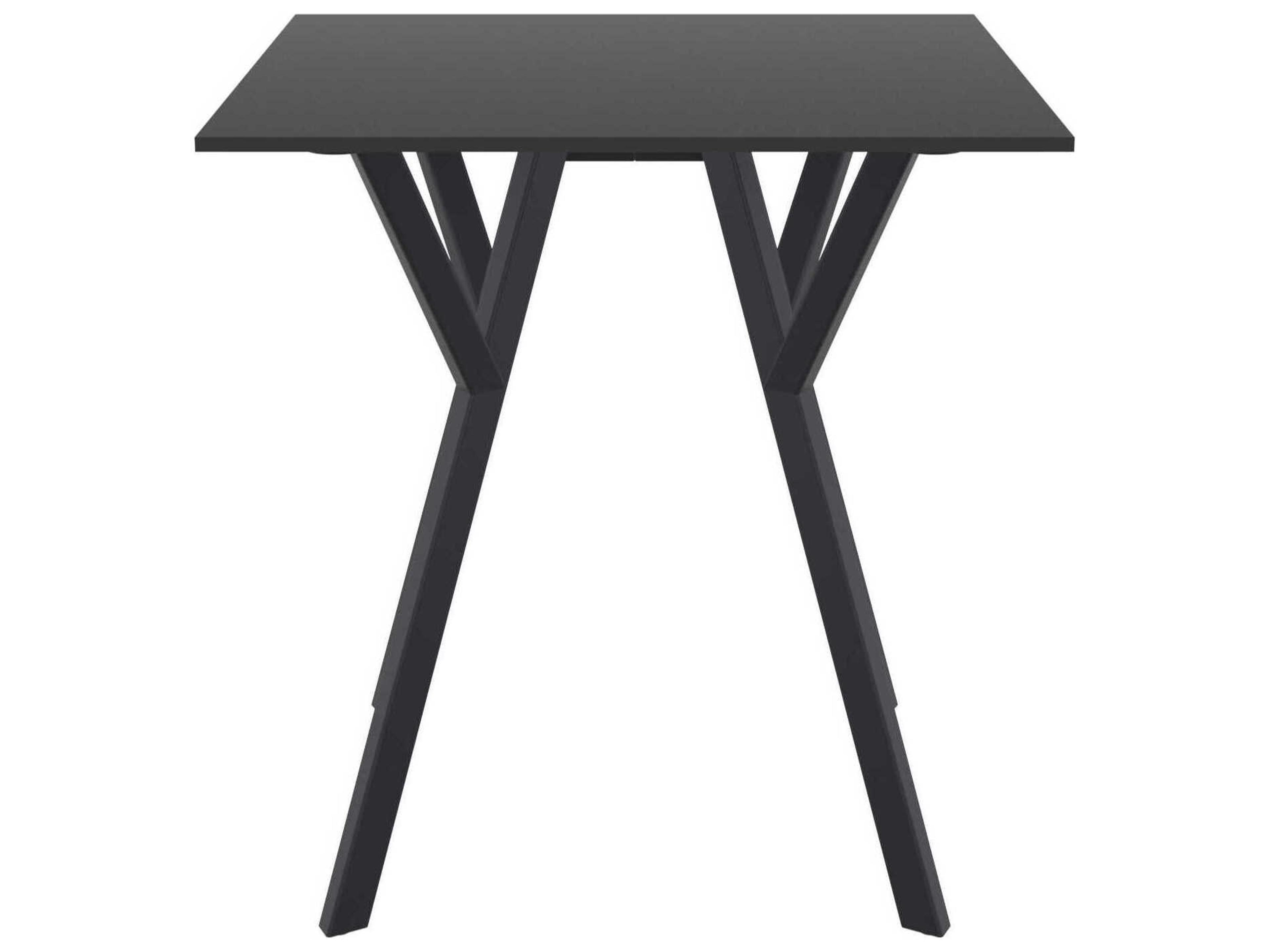 Compamia Max Black Resin Square Dining Table