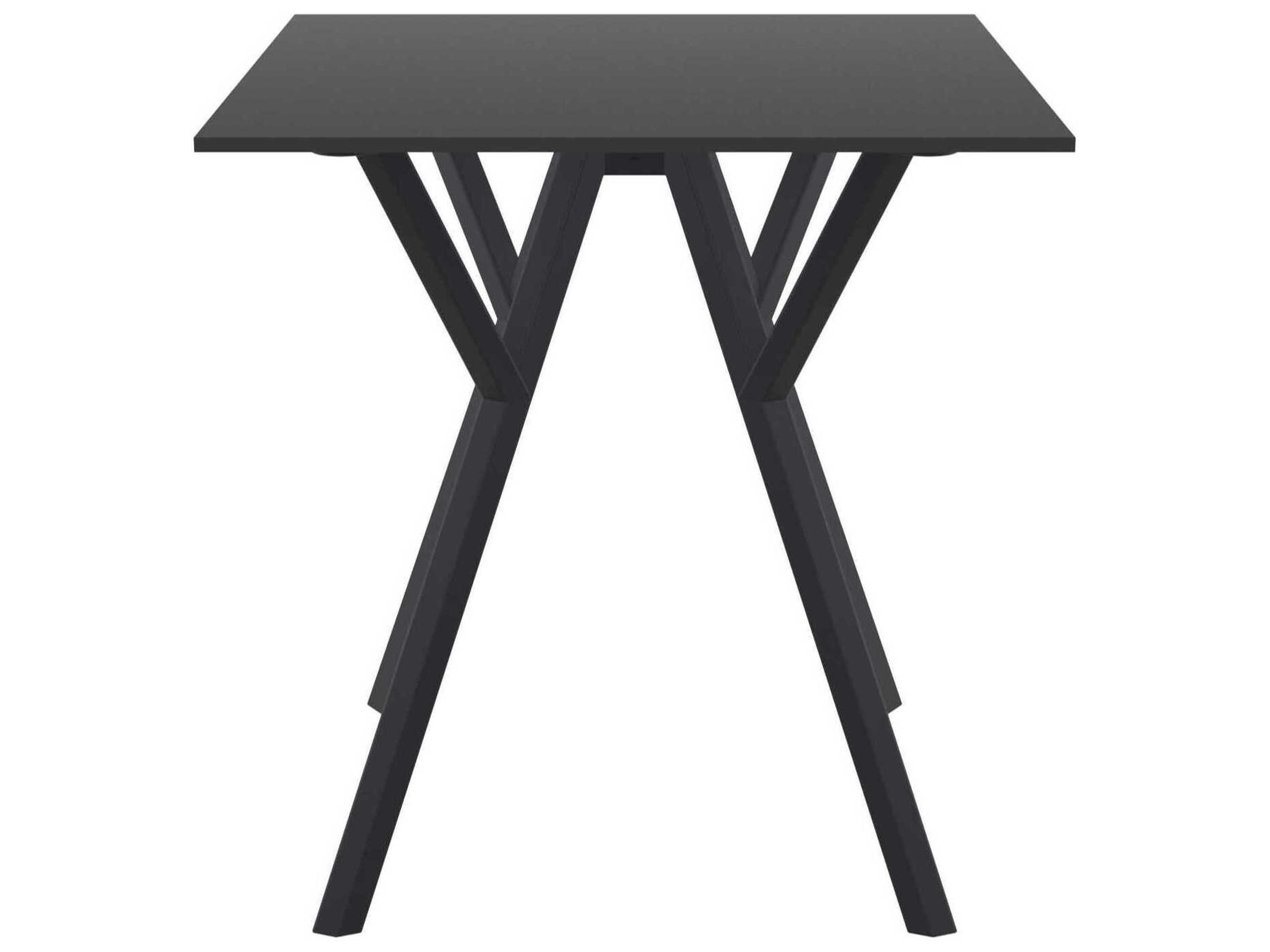 Compamia Max Black Resin Square Dining Table