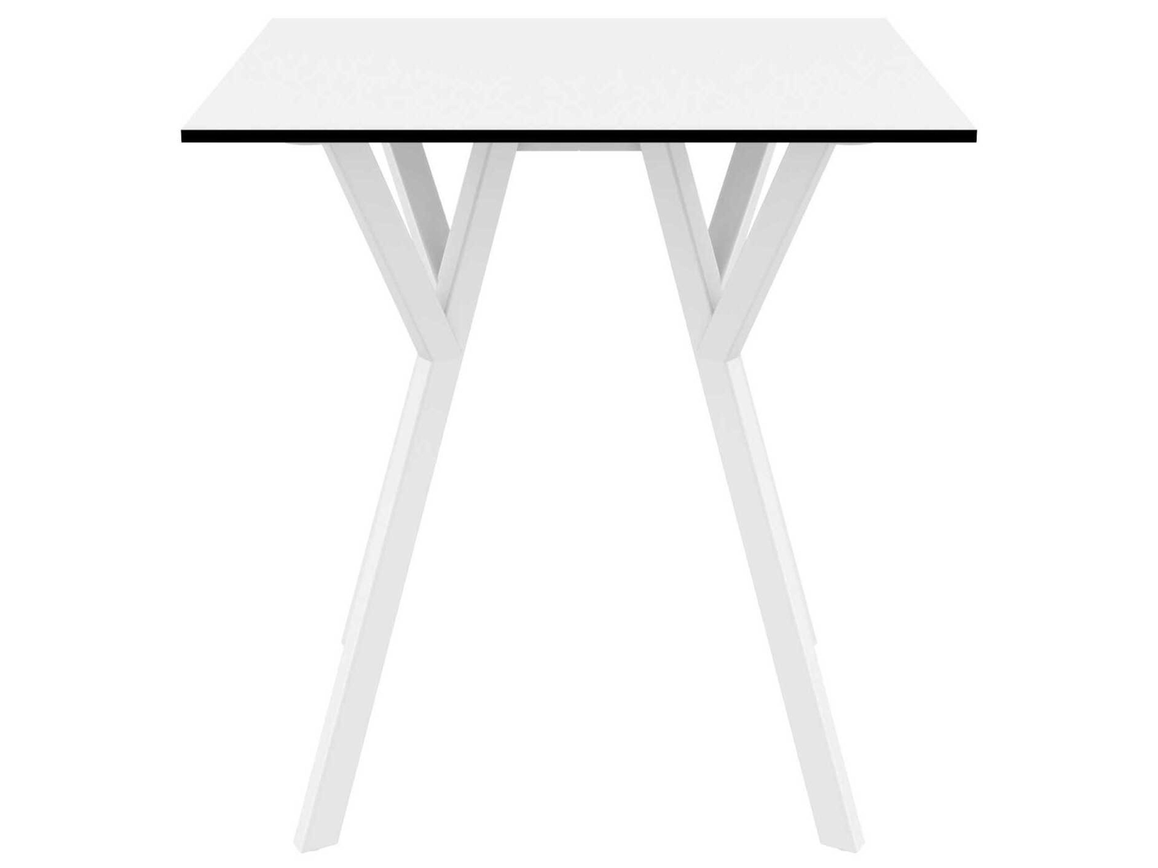 Compamia Max White Resin Square Dining Table