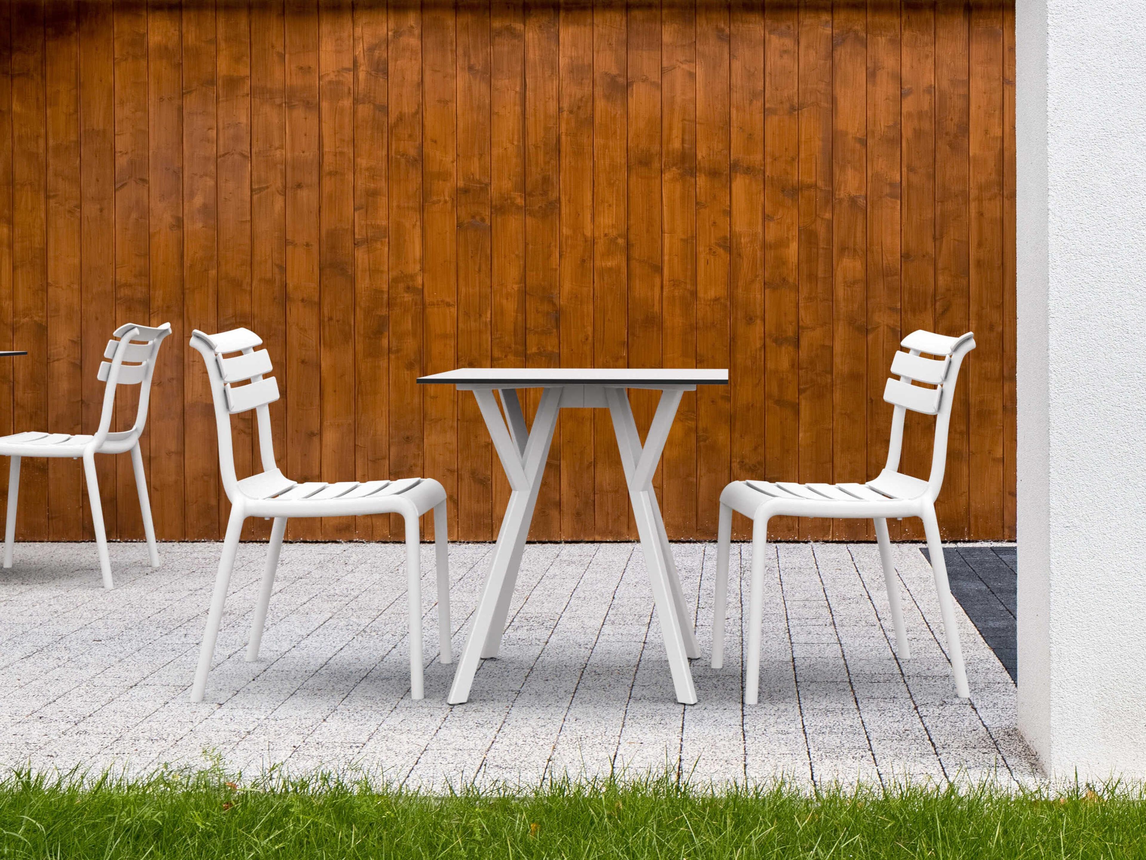 Compamia Max White Resin Square Dining Table