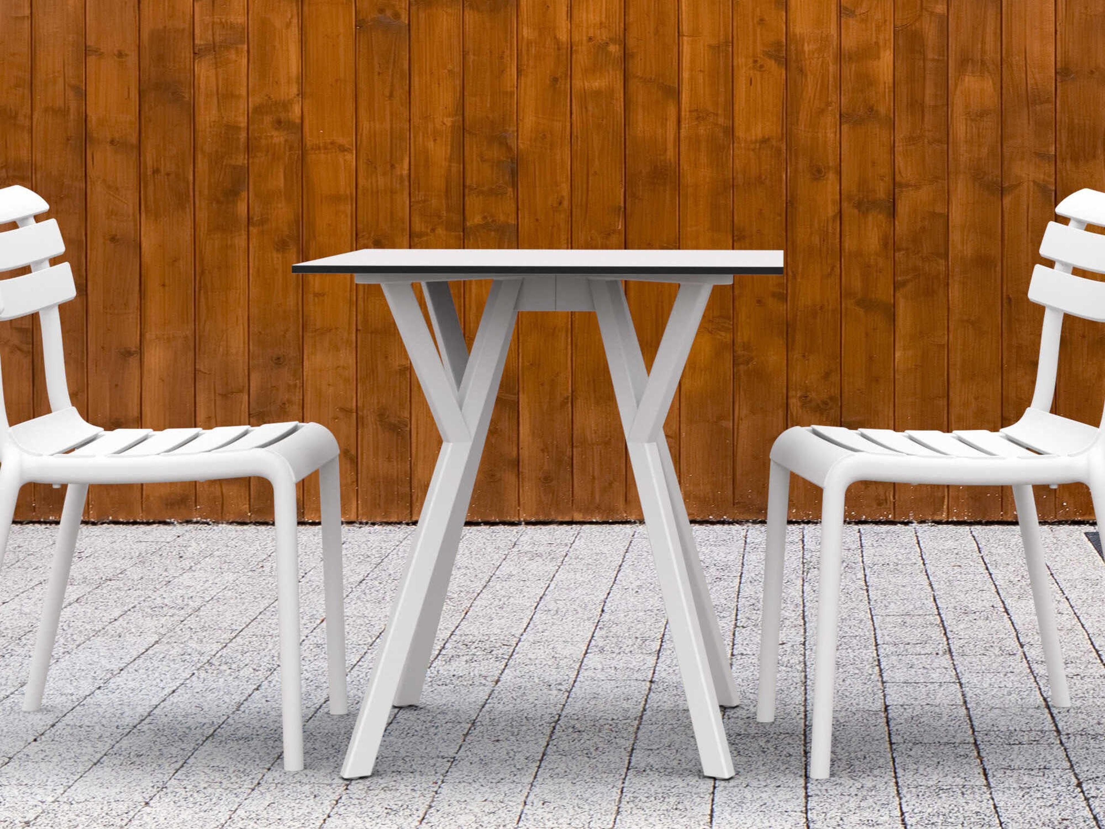 Compamia Max White Resin Square Dining Table