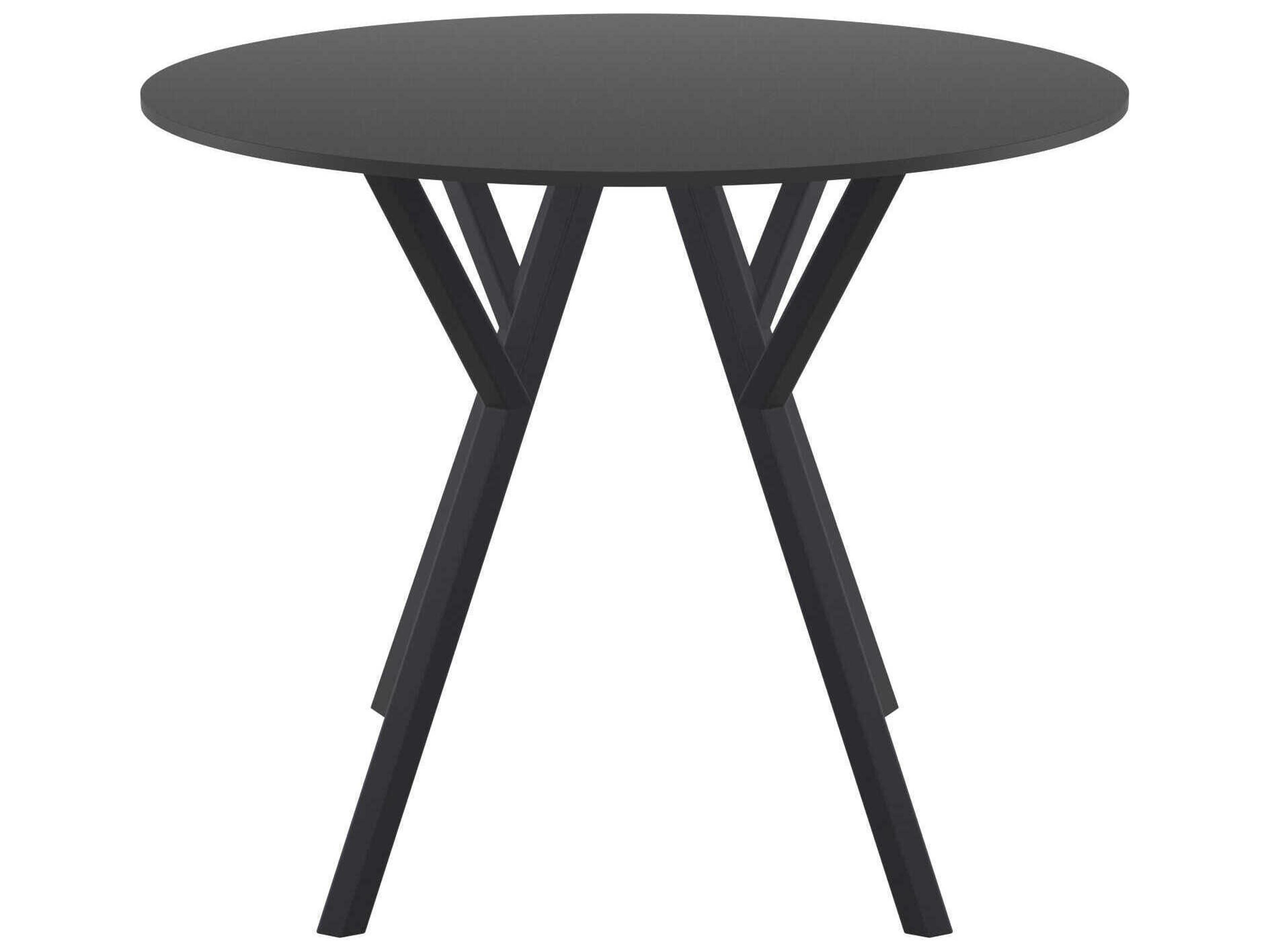 Compamia Max Black Resin Round Dining Table