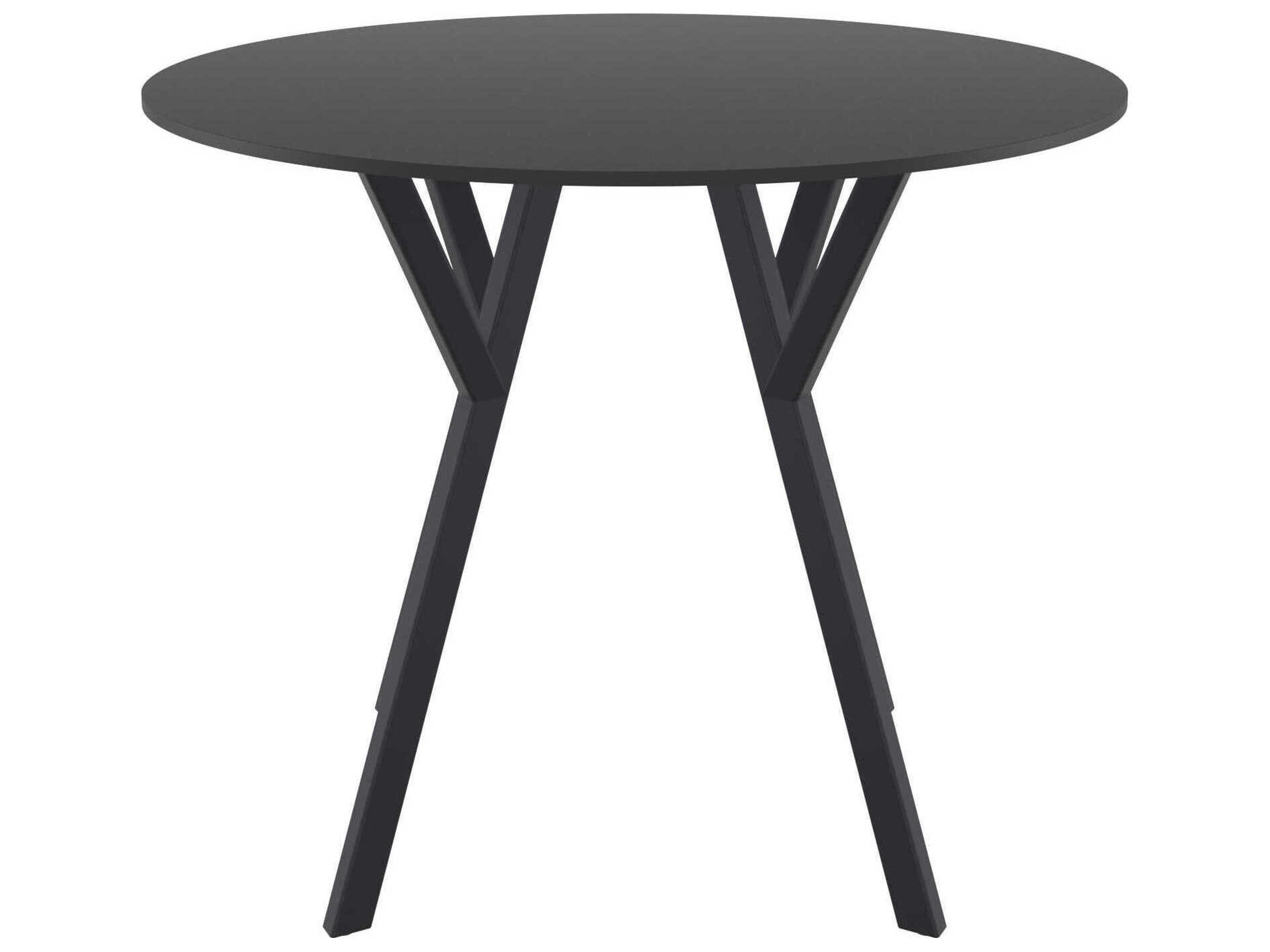 Compamia Max Black Resin Round Dining Table
