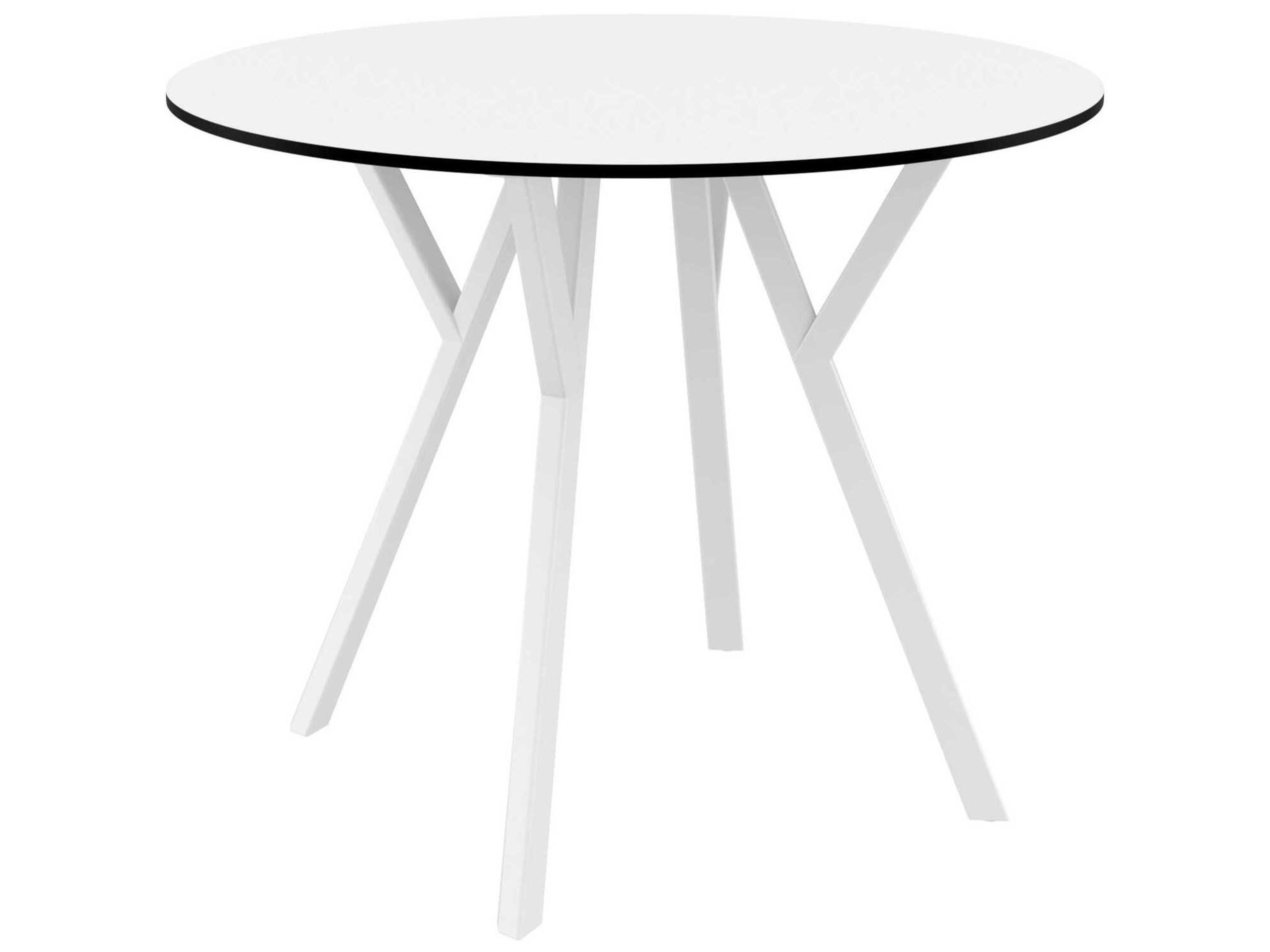 Max White Resin Round Dining Table