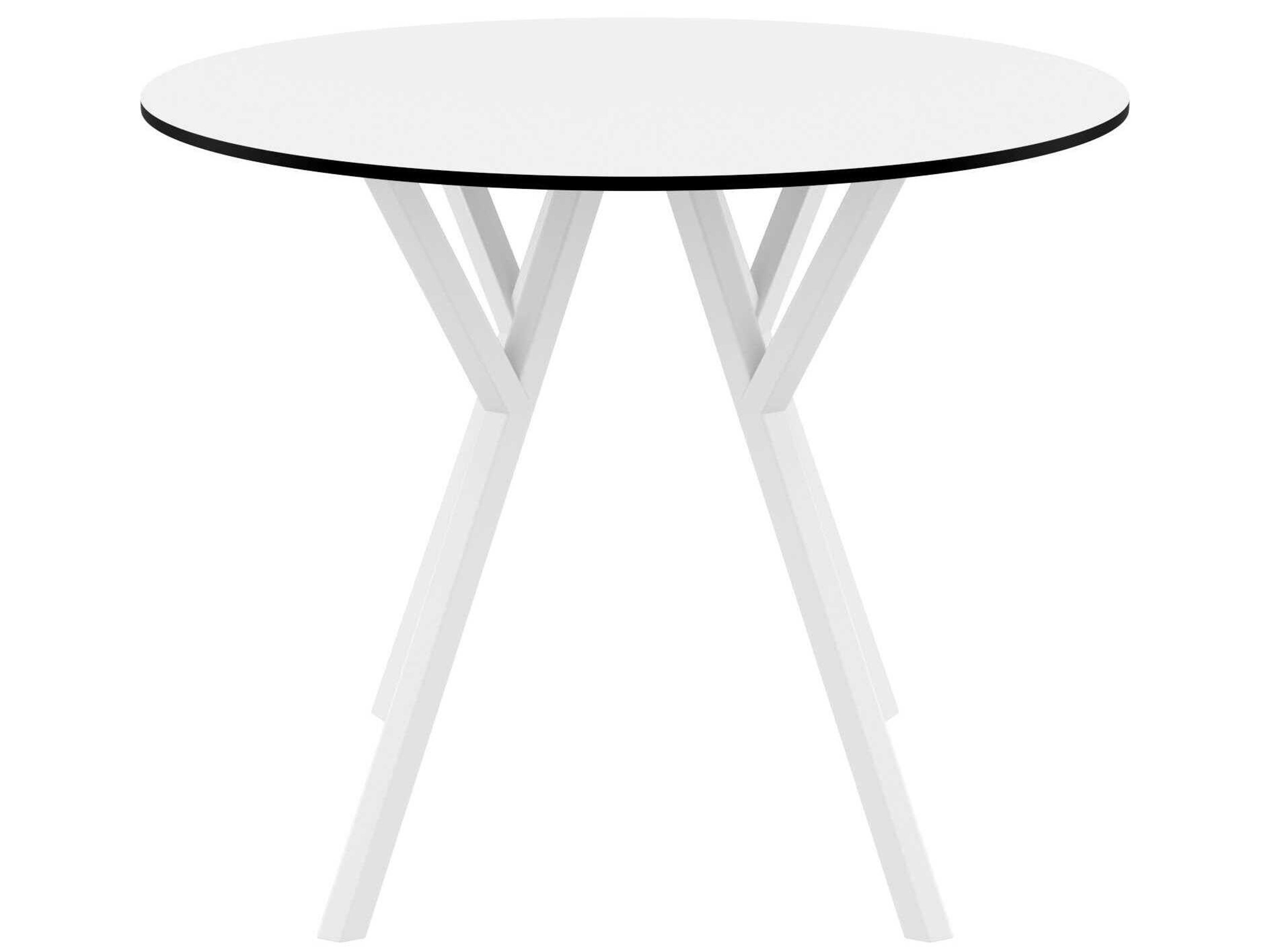 Compamia Max White Resin Round Dining Table