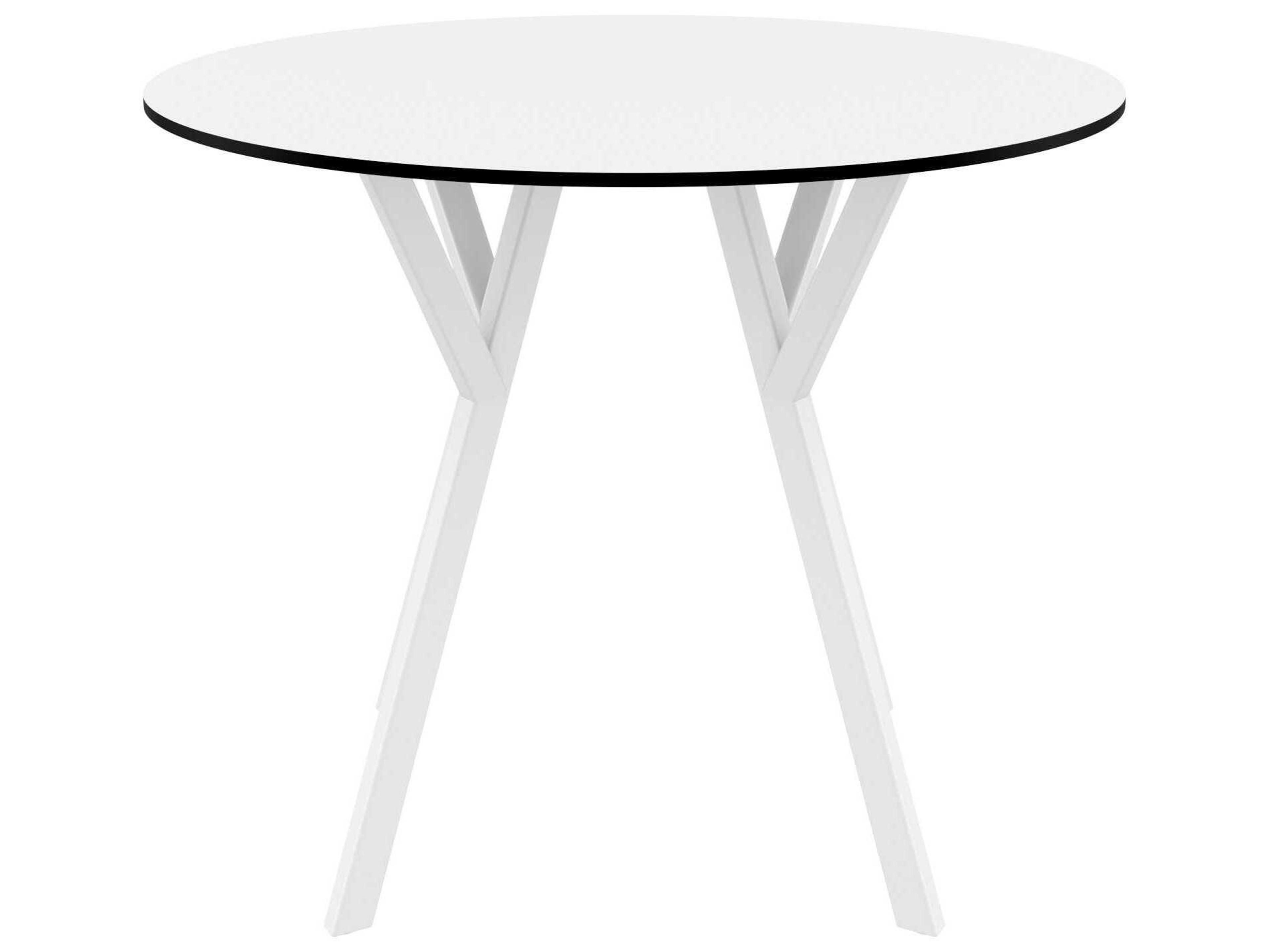 Compamia Max White Resin Round Dining Table