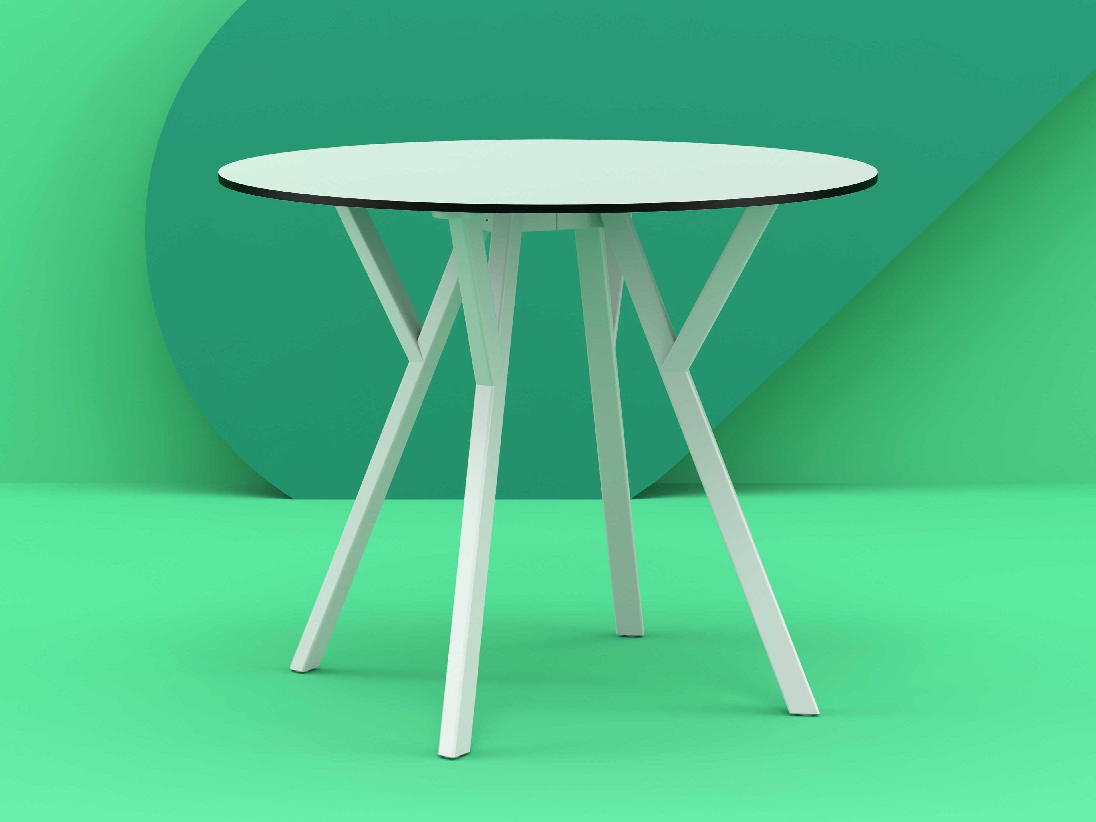 Compamia Max White Resin Round Dining Table