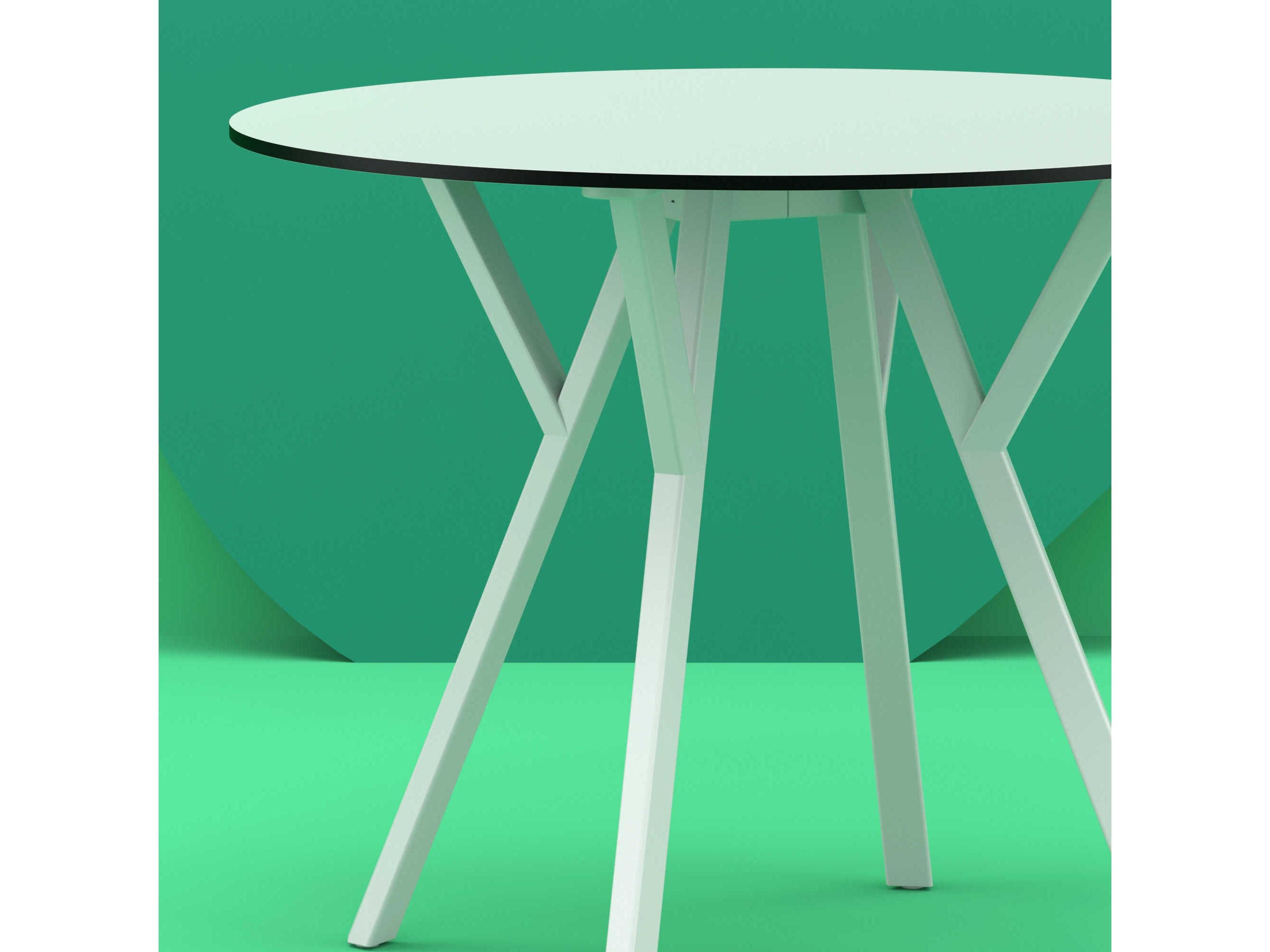 Compamia Max White Resin Round Dining Table