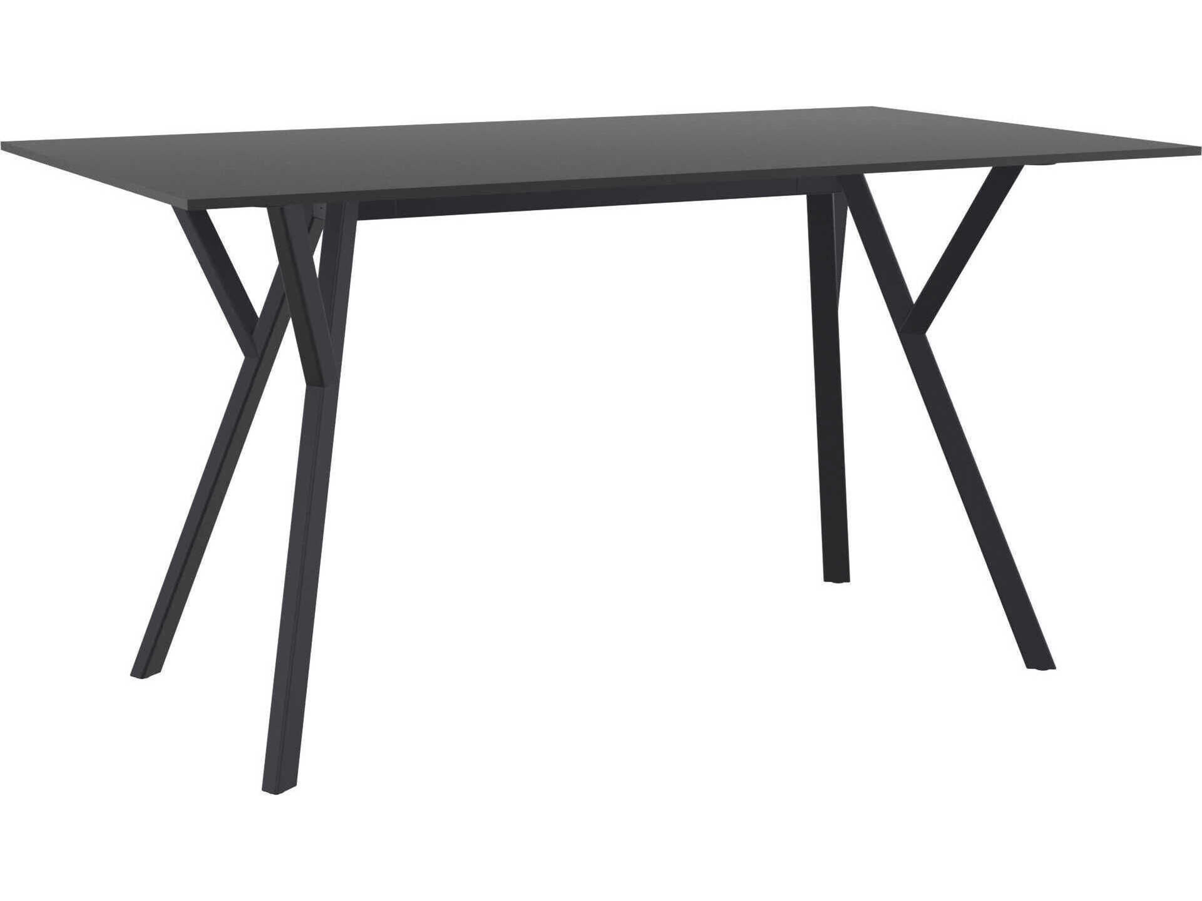 Max Black Resin Rectangular Dining Table