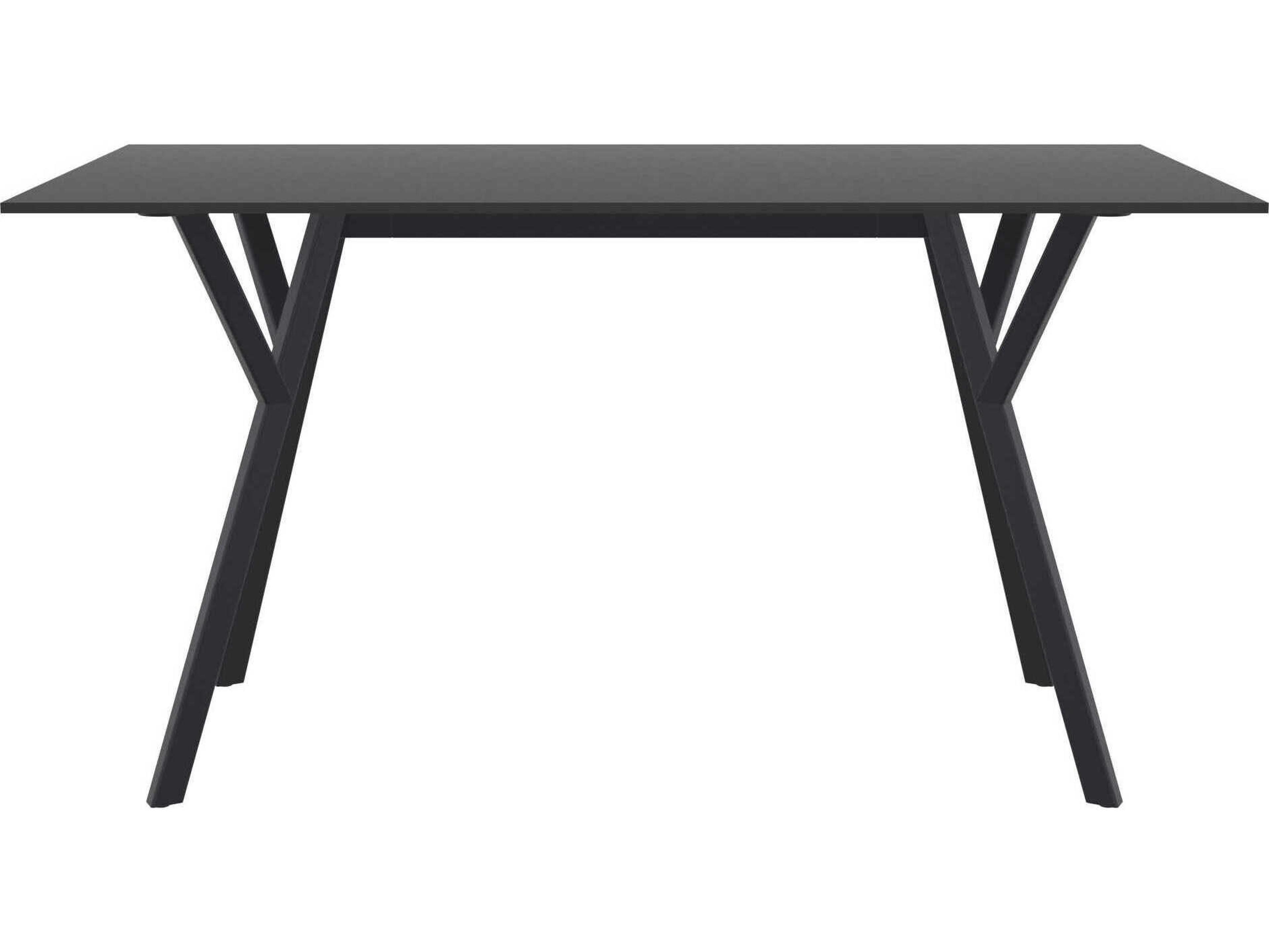 Compamia Max Black Resin Rectangular Dining Table