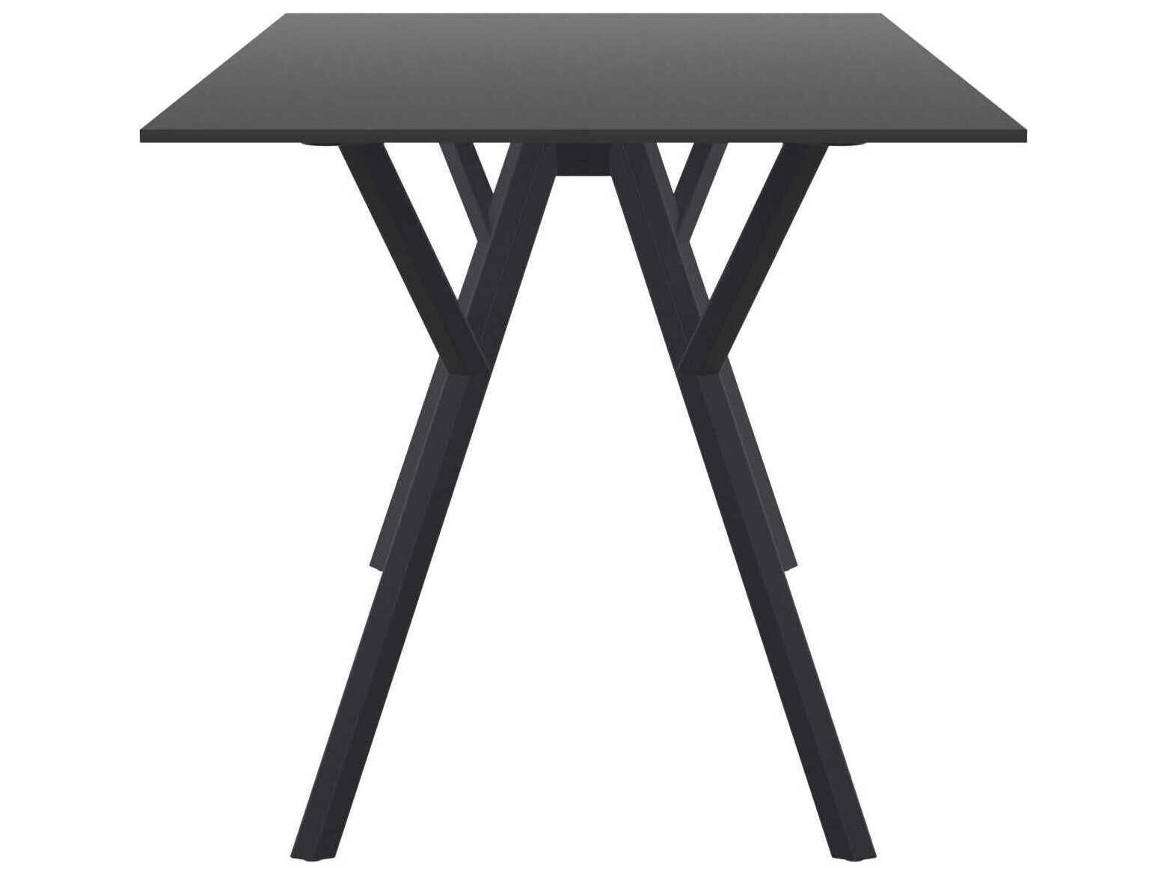 Compamia Max Black Resin Rectangular Dining Table