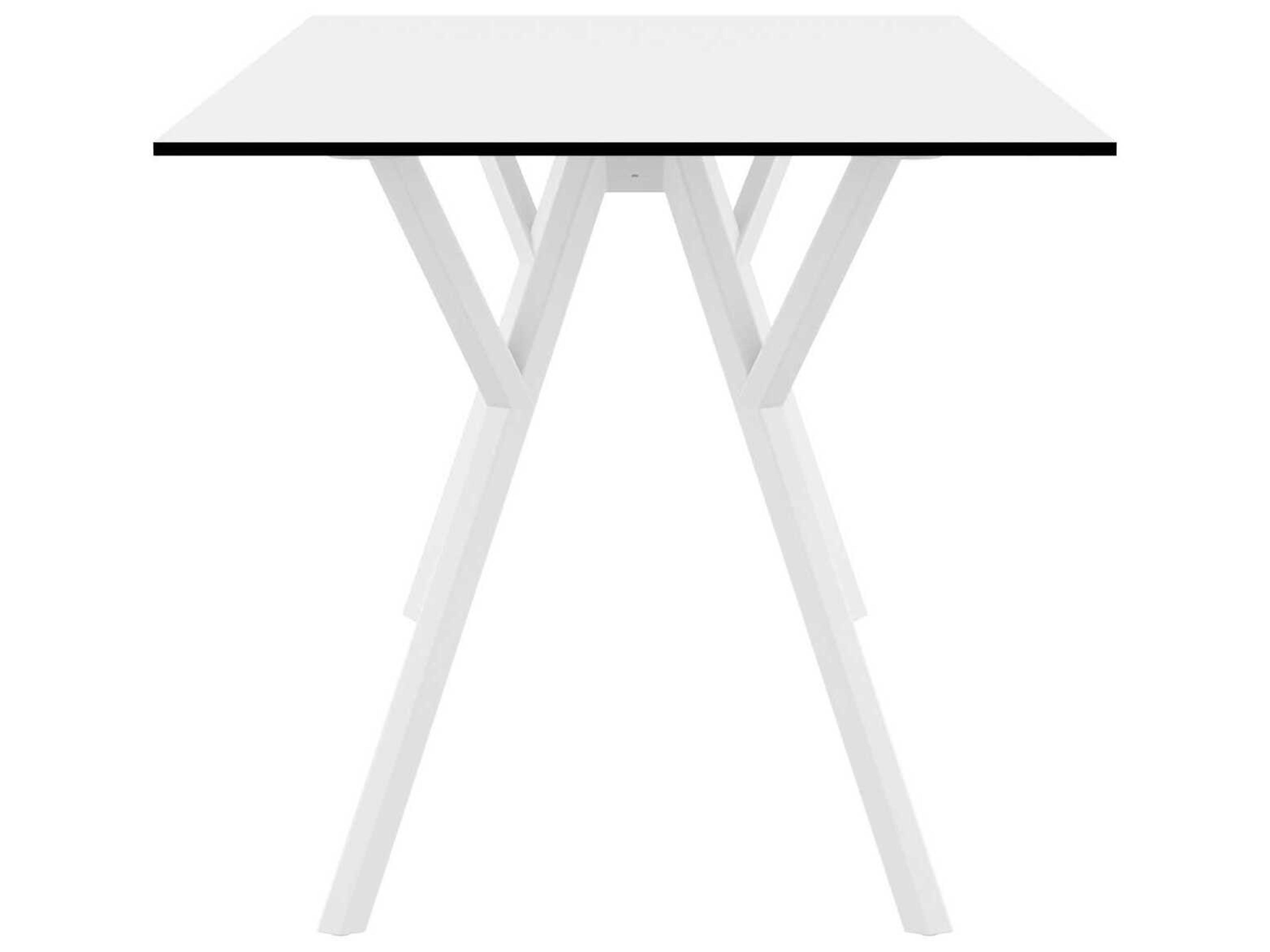 Compamia Max White Resin Rectangular Dining Table