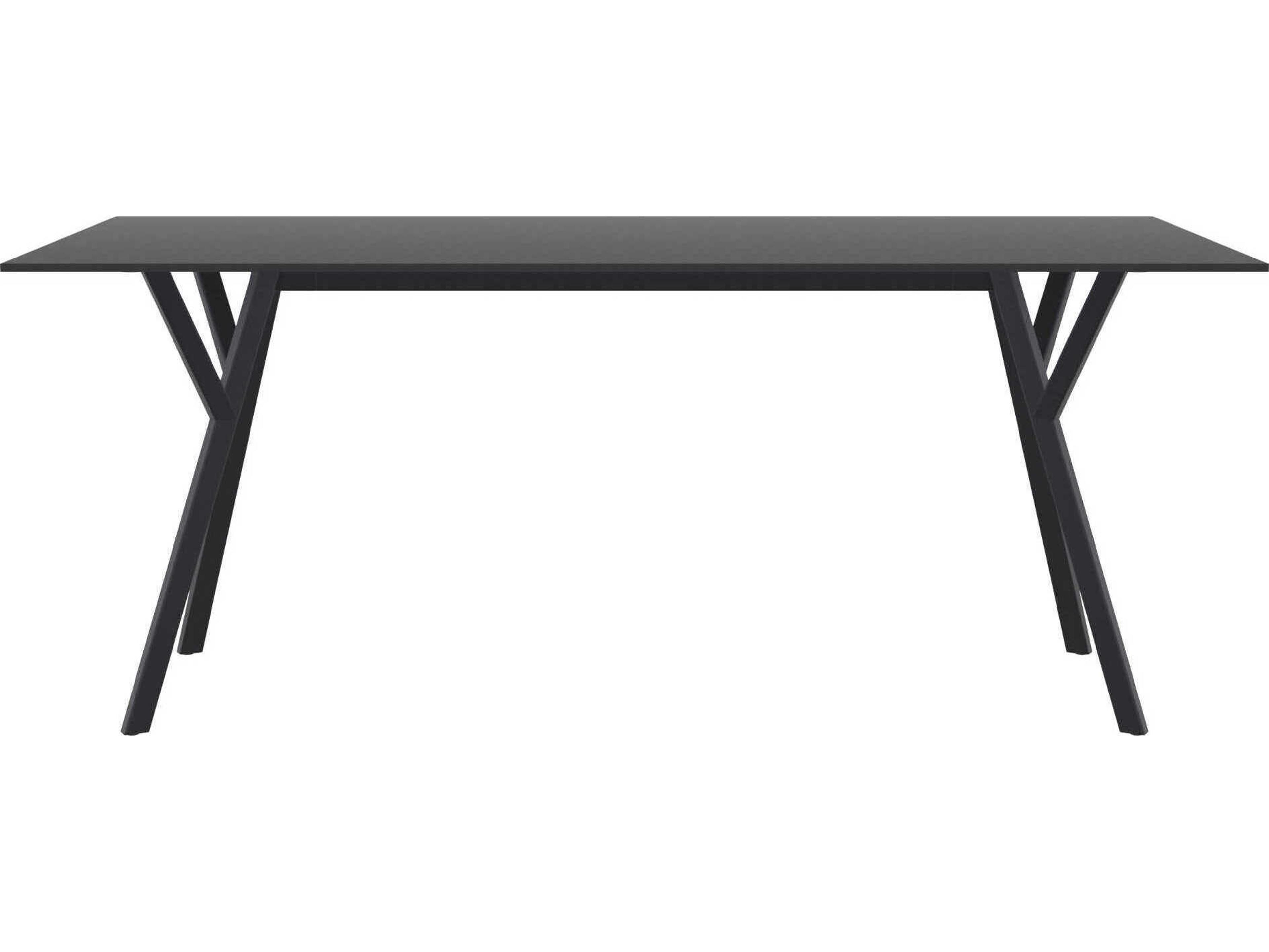 Compamia Max Black Resin Rectangular Dining Table