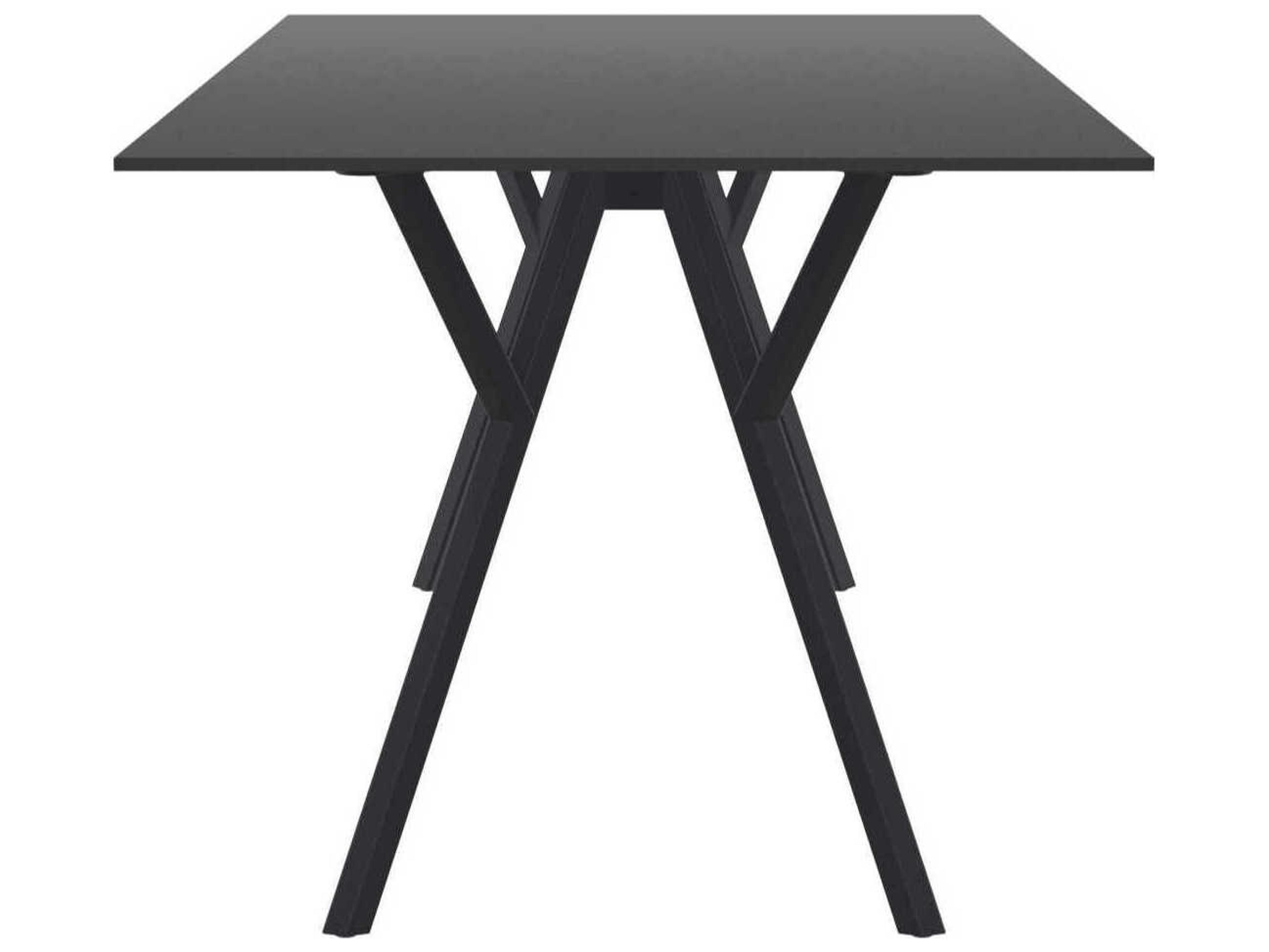 Compamia Max Black Resin Rectangular Dining Table