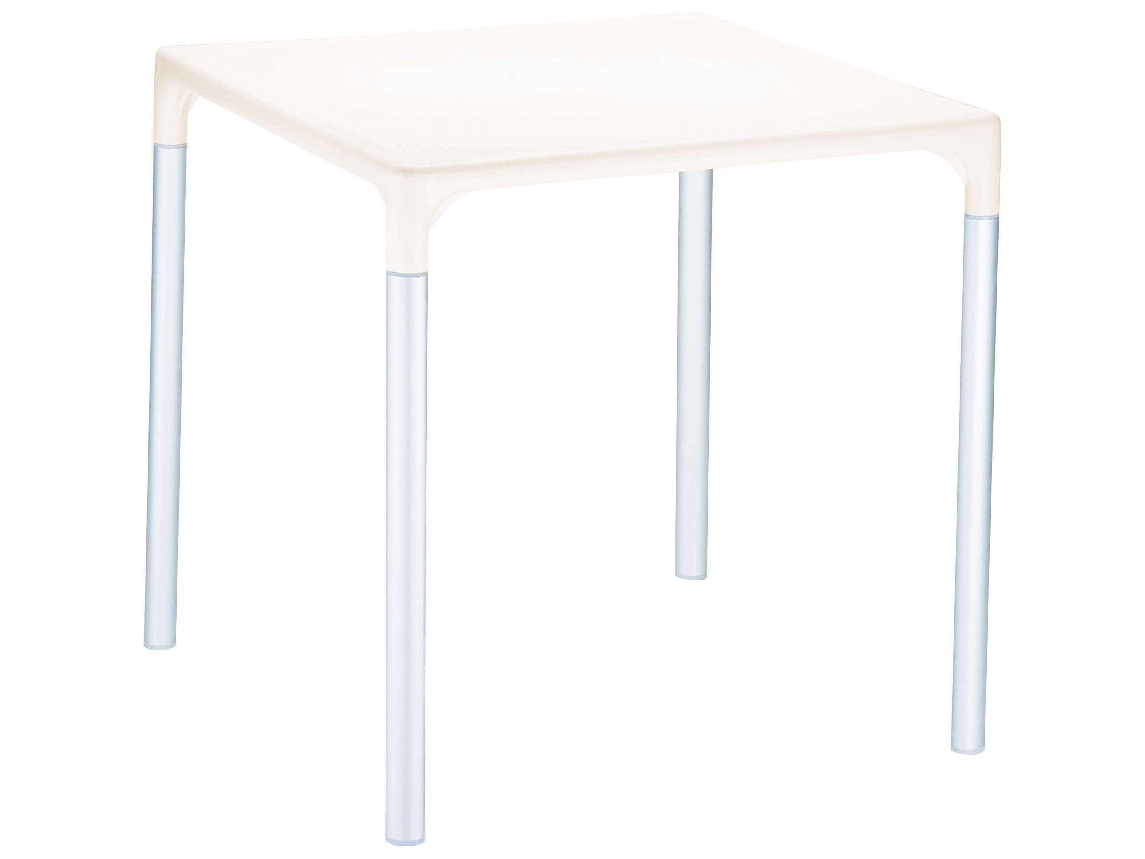 Mango Beige Aluminum Square Dining Table