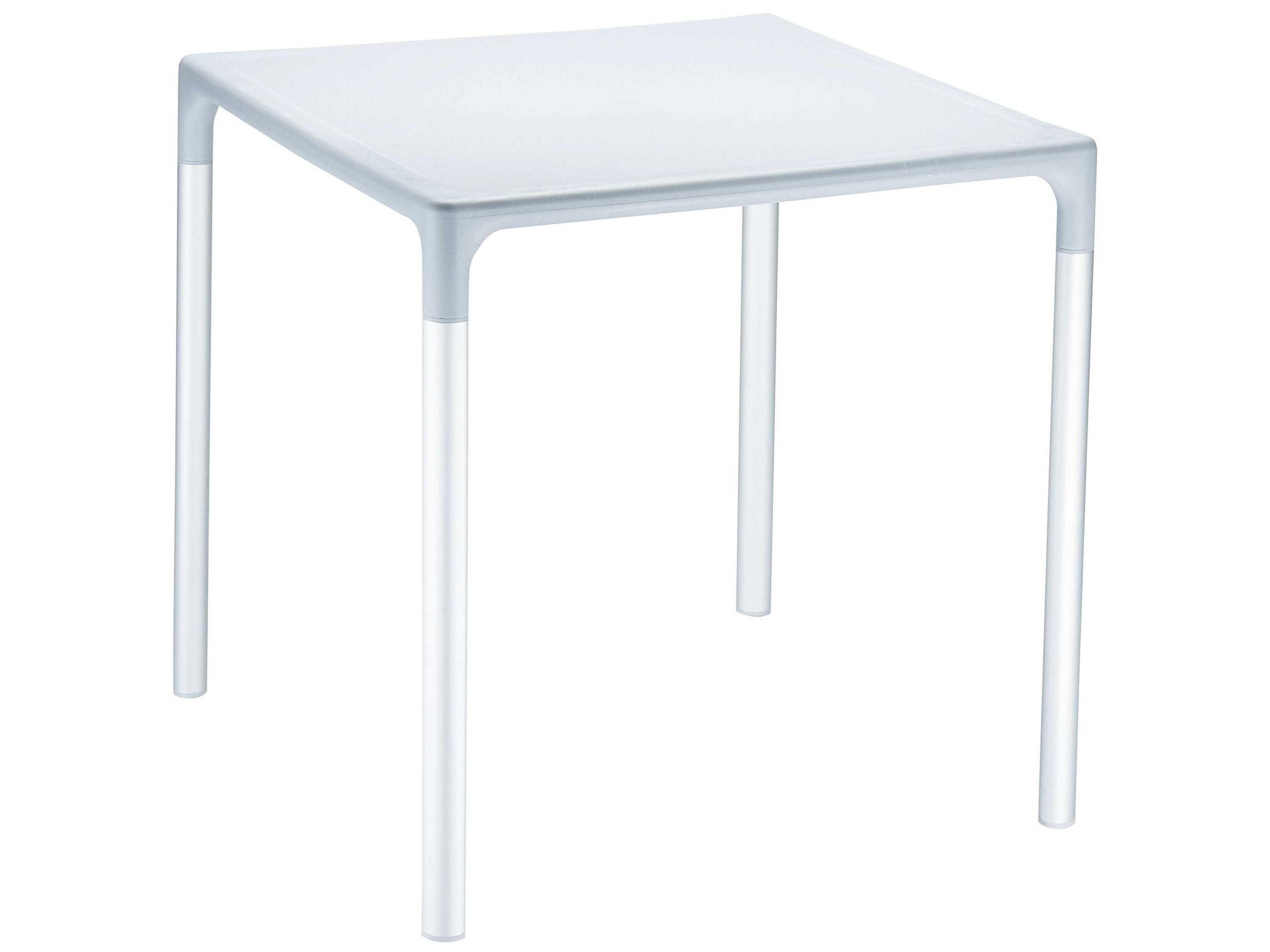 Mango Silver Aluminum Square Dining Table