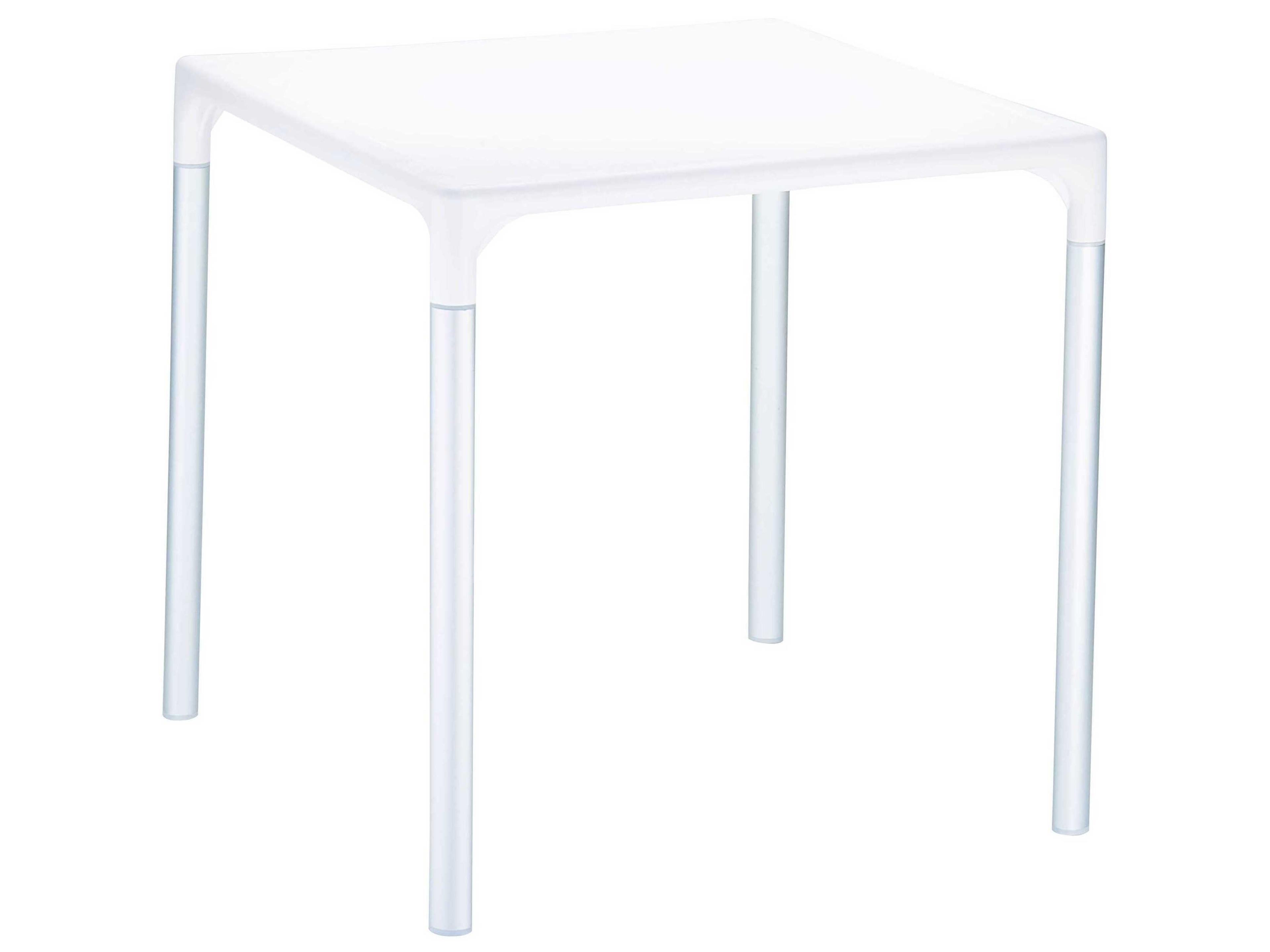 Mango White Aluminum Square Dining Table