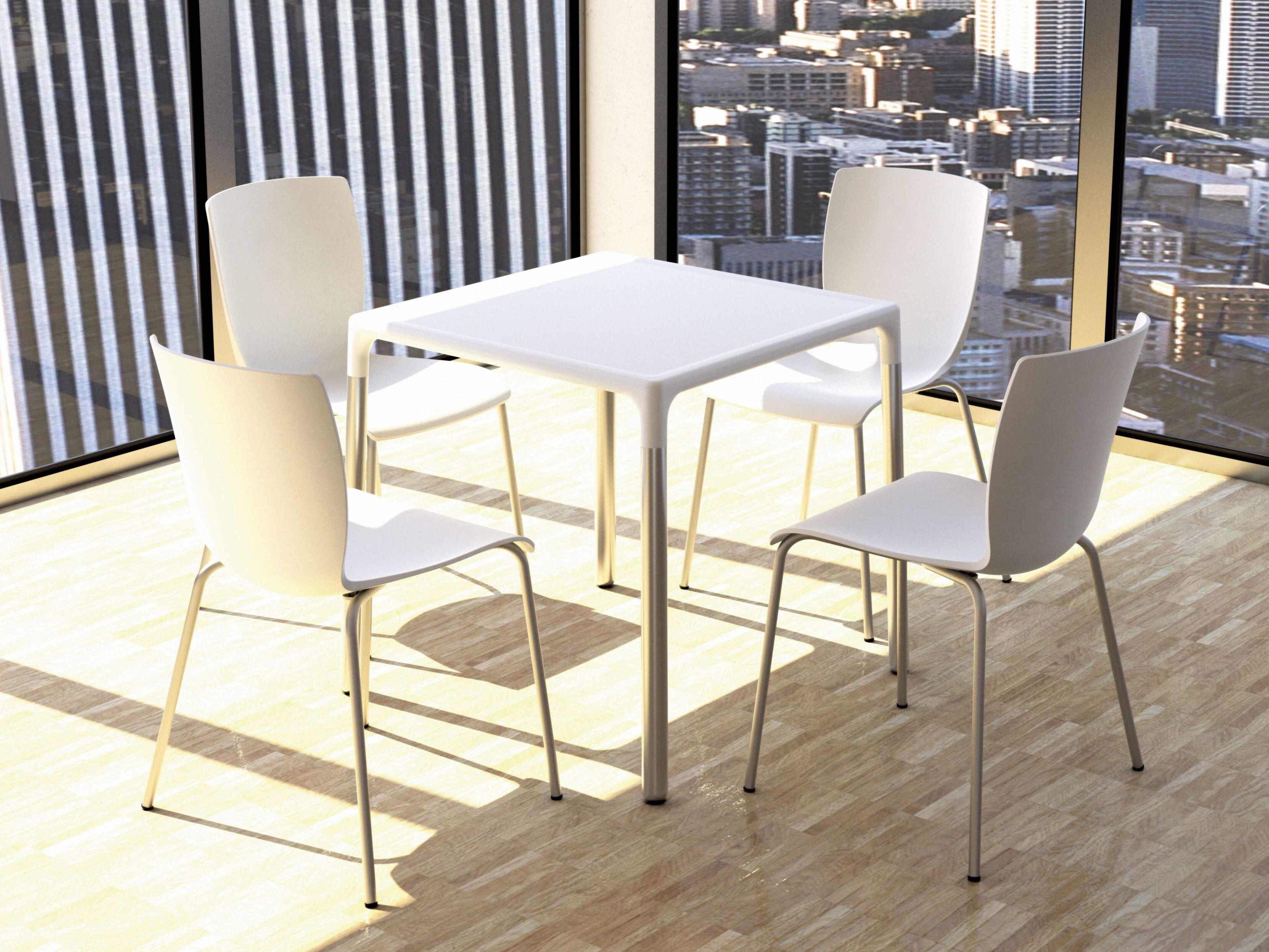 Compamia Mango White Aluminum Square Dining Table