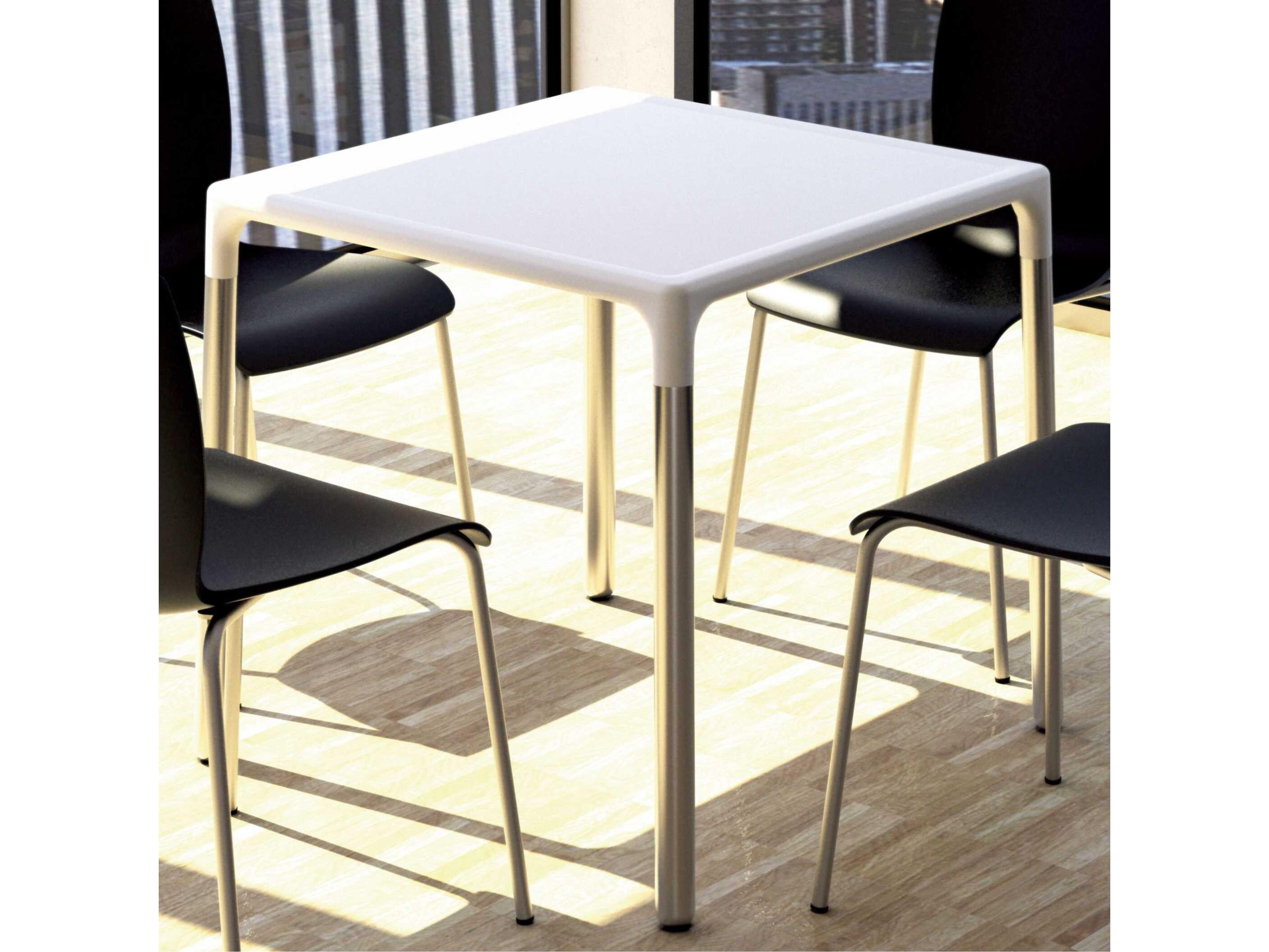 Compamia Mango White Aluminum Square Dining Table