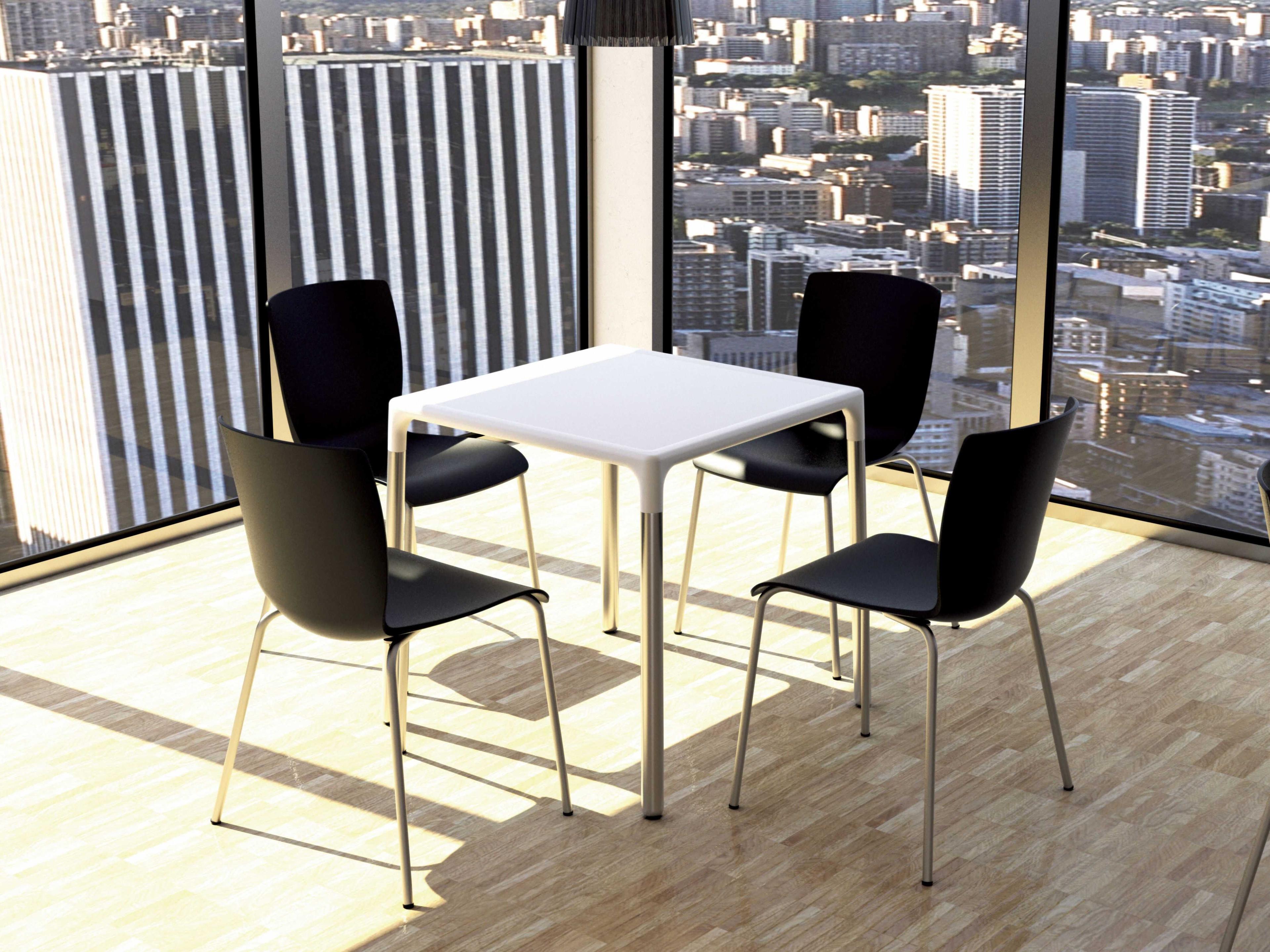 Compamia Mango White Aluminum Square Dining Table