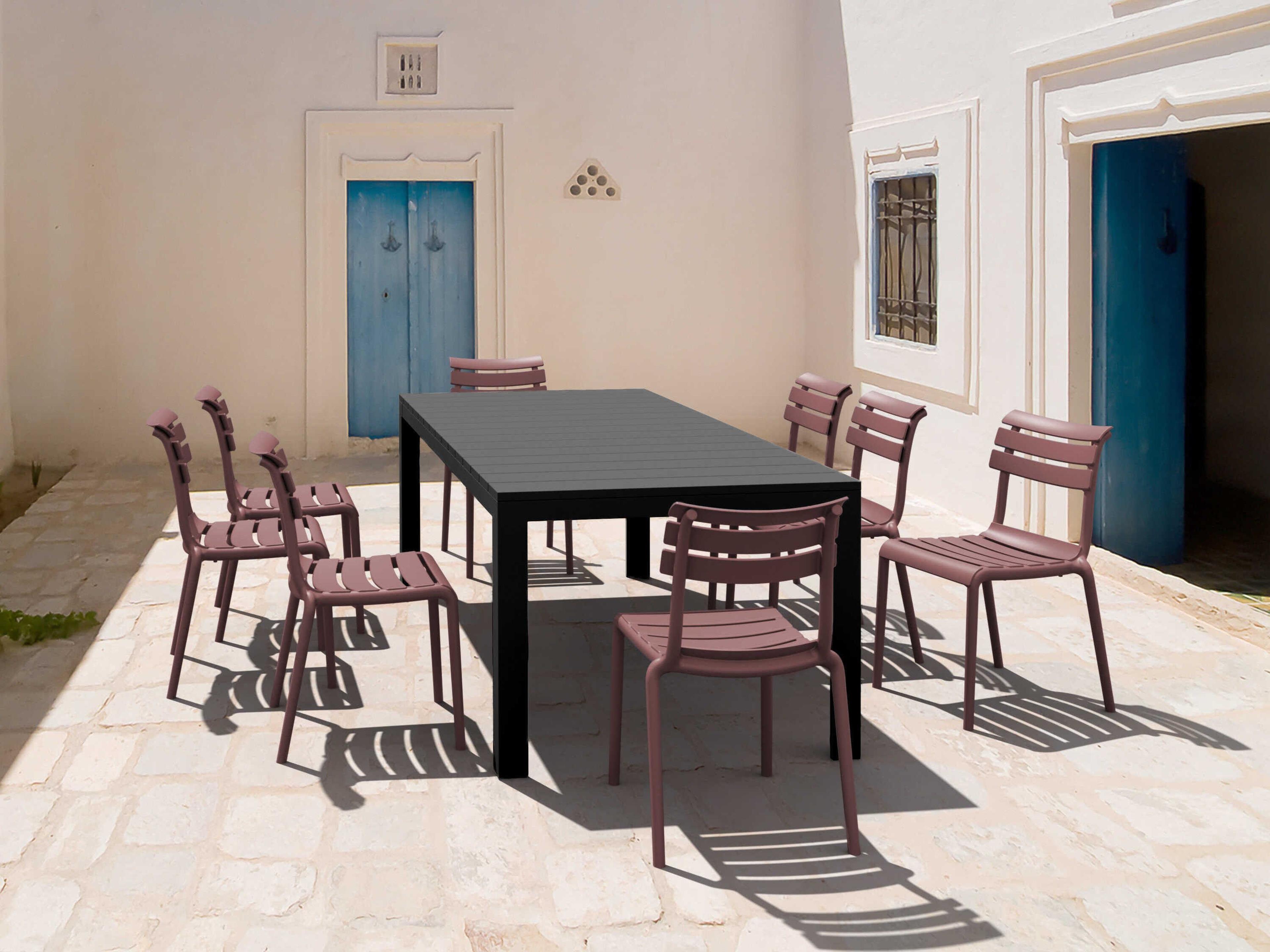 Compamia Helen Black Marsala Polypropylene Dining Set