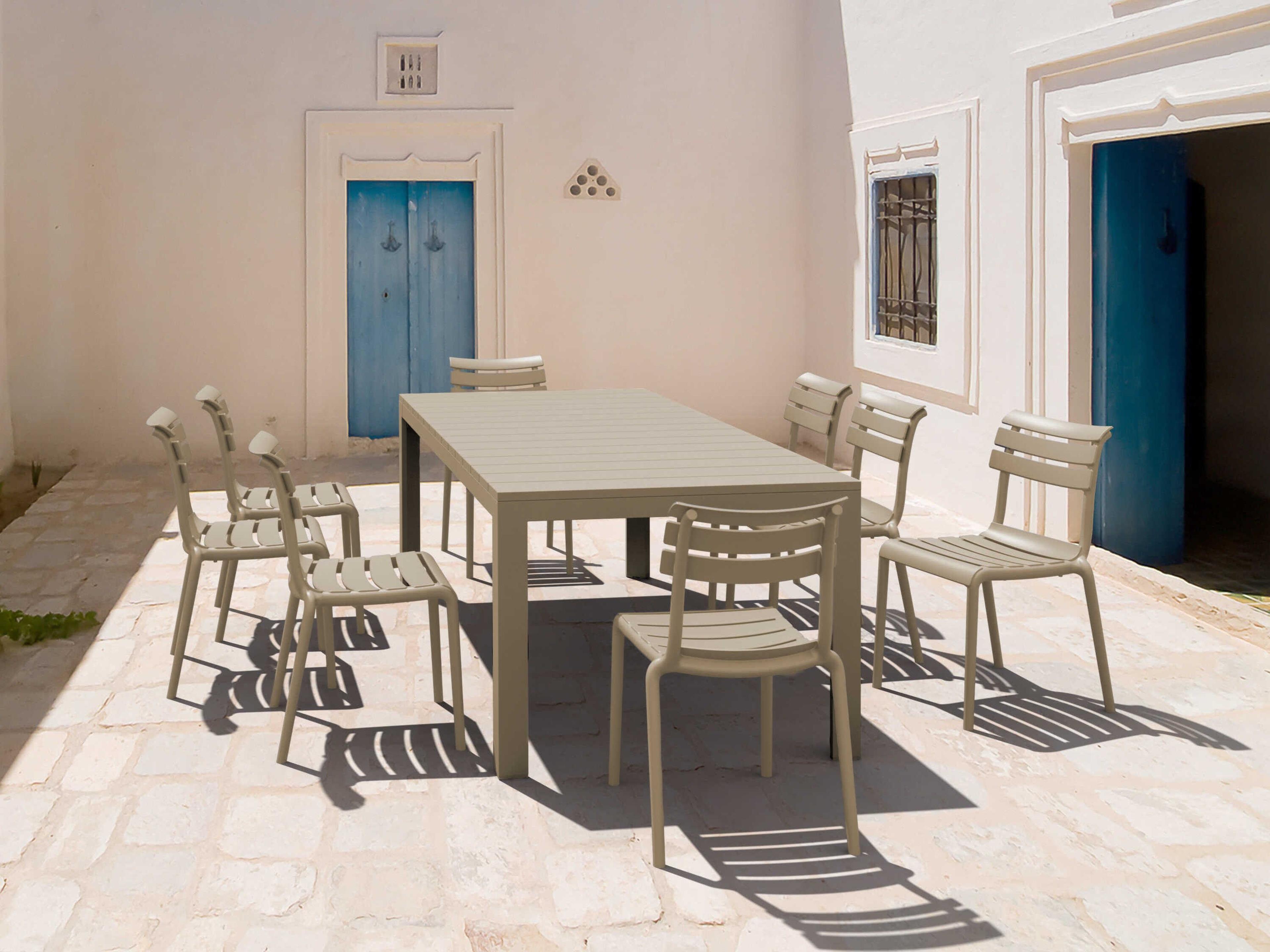 Helen Taupe Polypropylene Dining Set