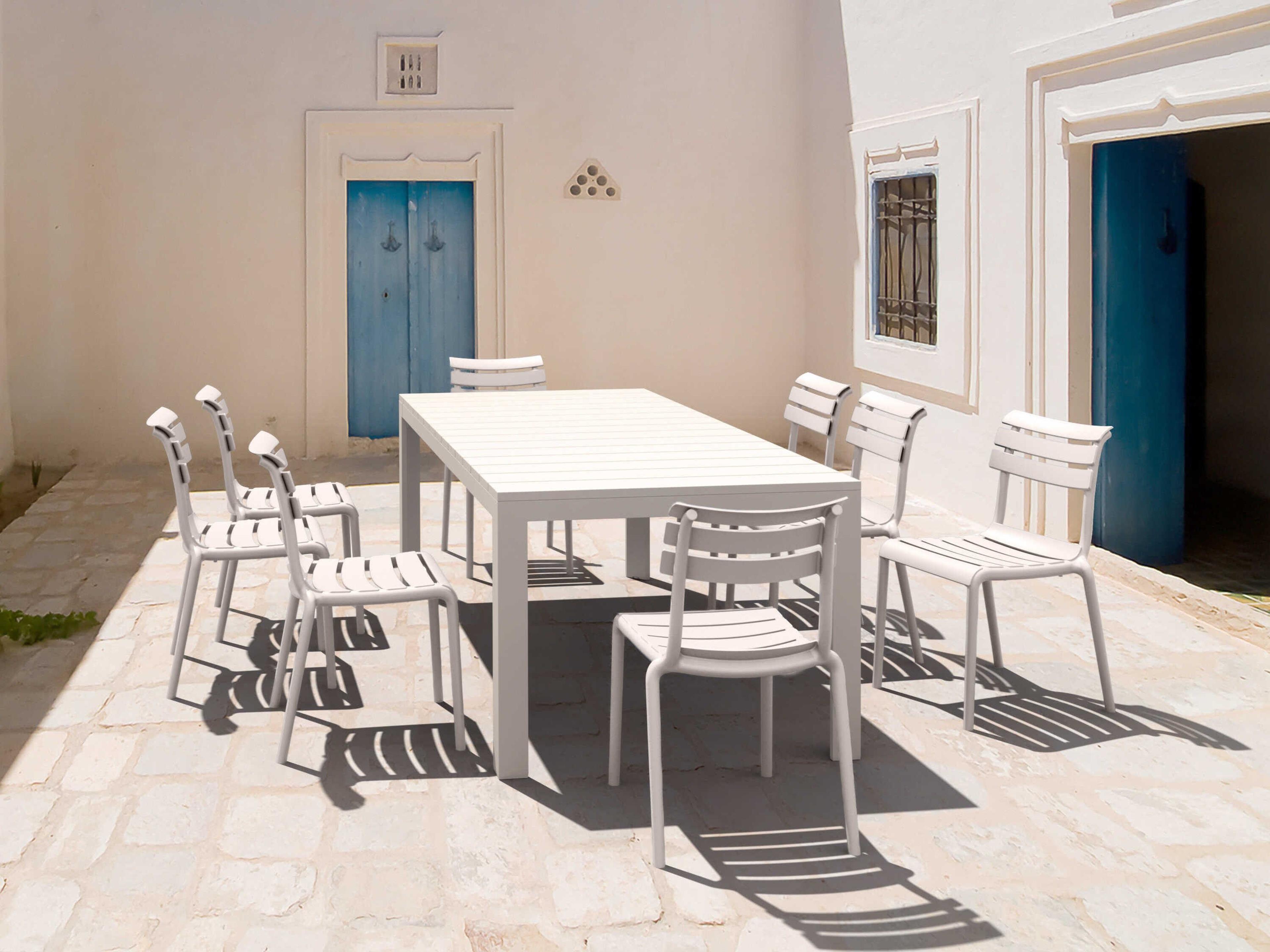 Helen White Polypropylene Dining Set